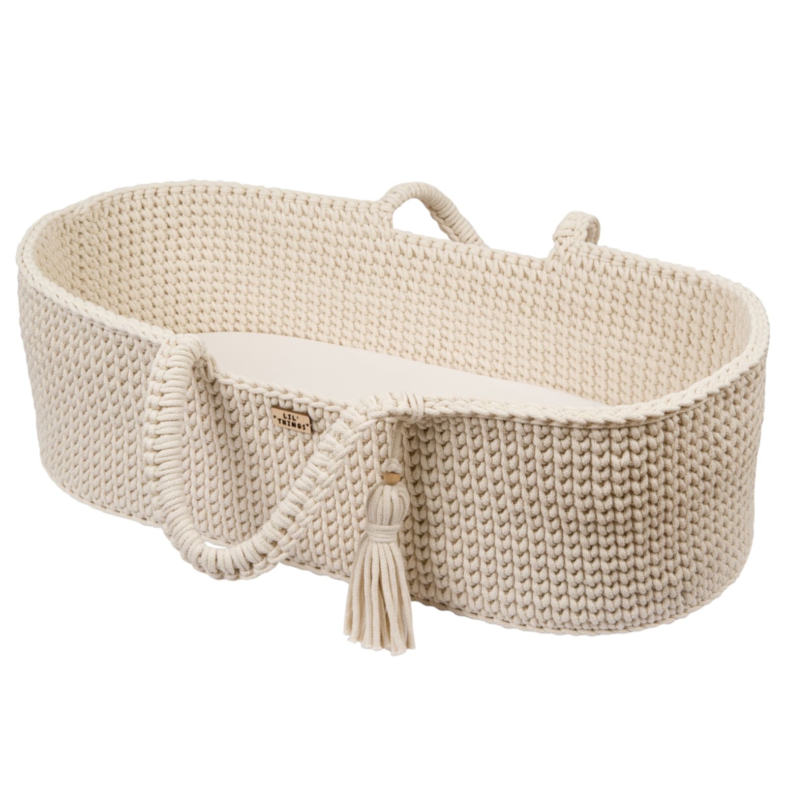 LIL'THINGS Couffin Moïse en coton avec matelas naturel