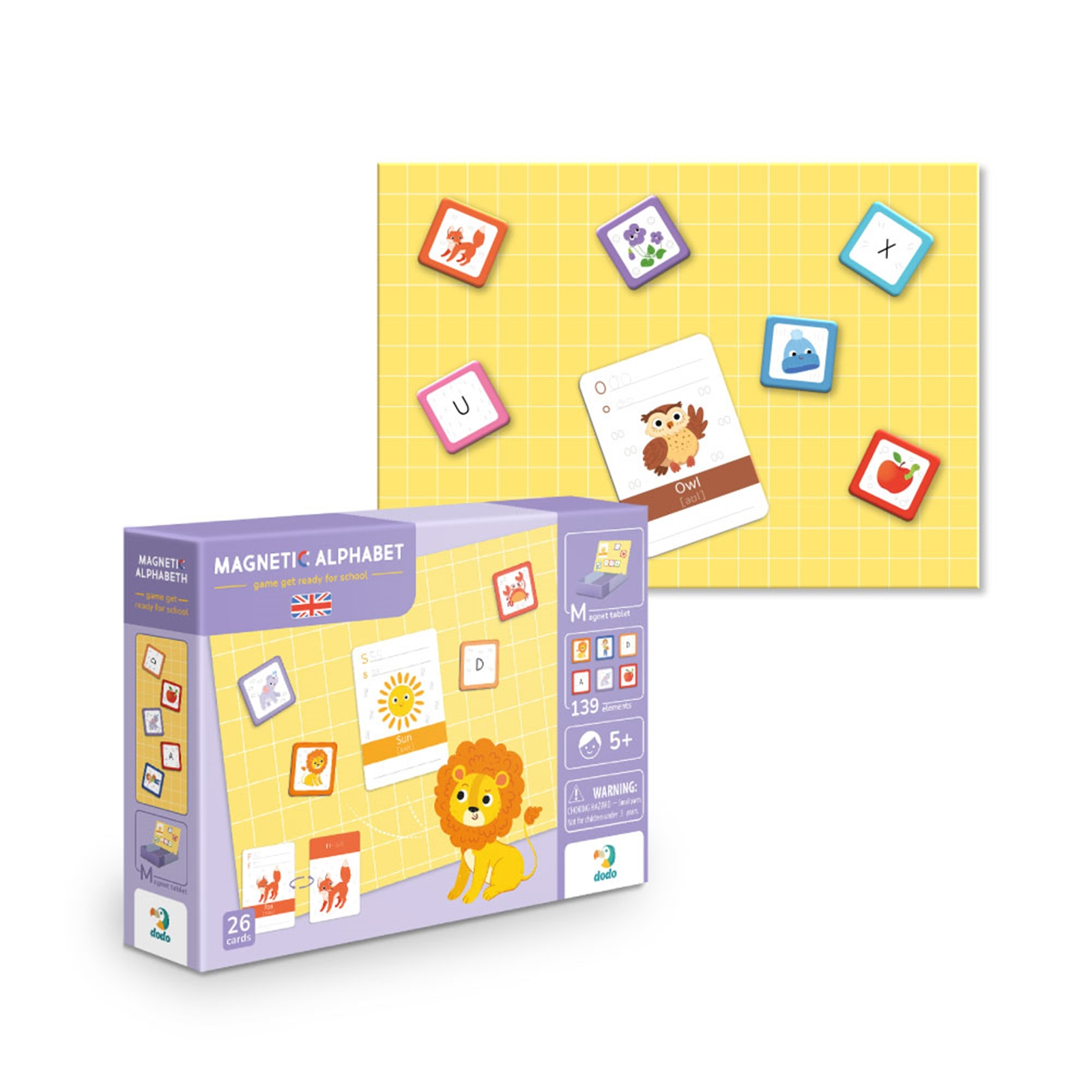 DODO Englisches Magnetset Alphabet, 5J+