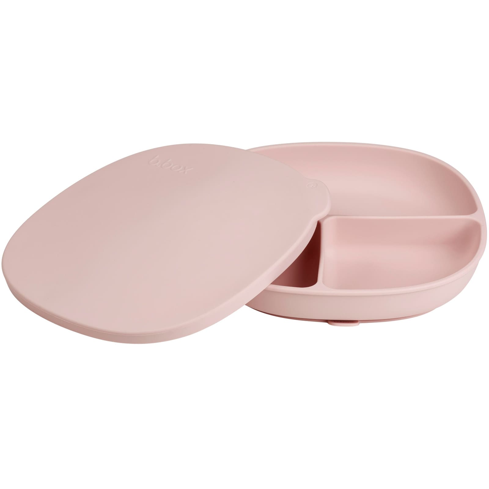 B.BOX Silikonteller mit Deckel Blush