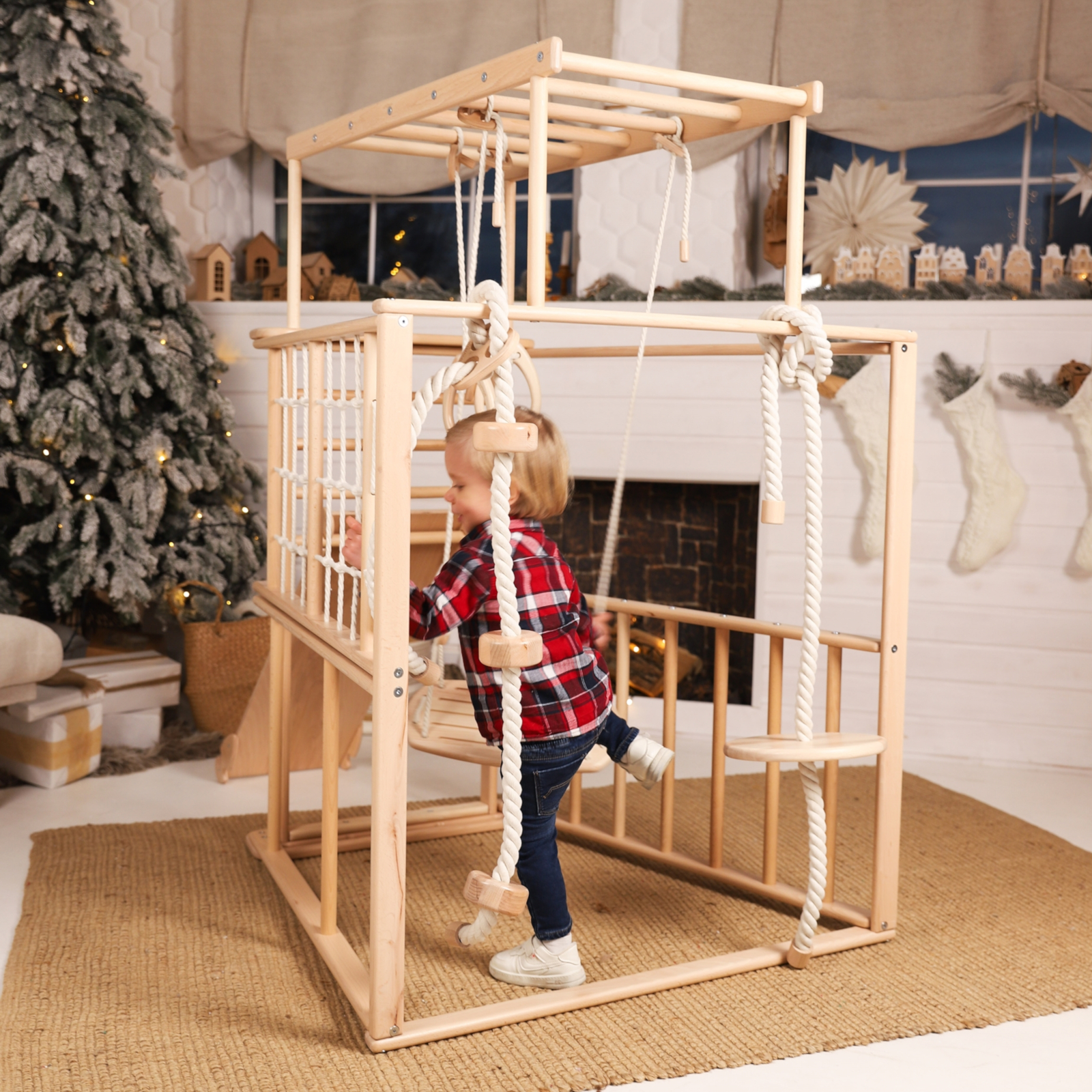 WOODANDHEARTS Place de jeu d'escalade avec échelle