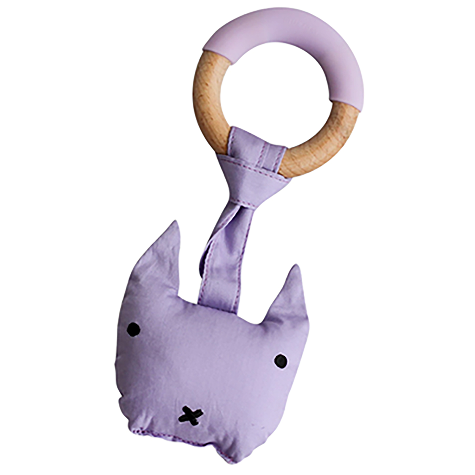 KUSHIES Beissring mit Spielzeug lila