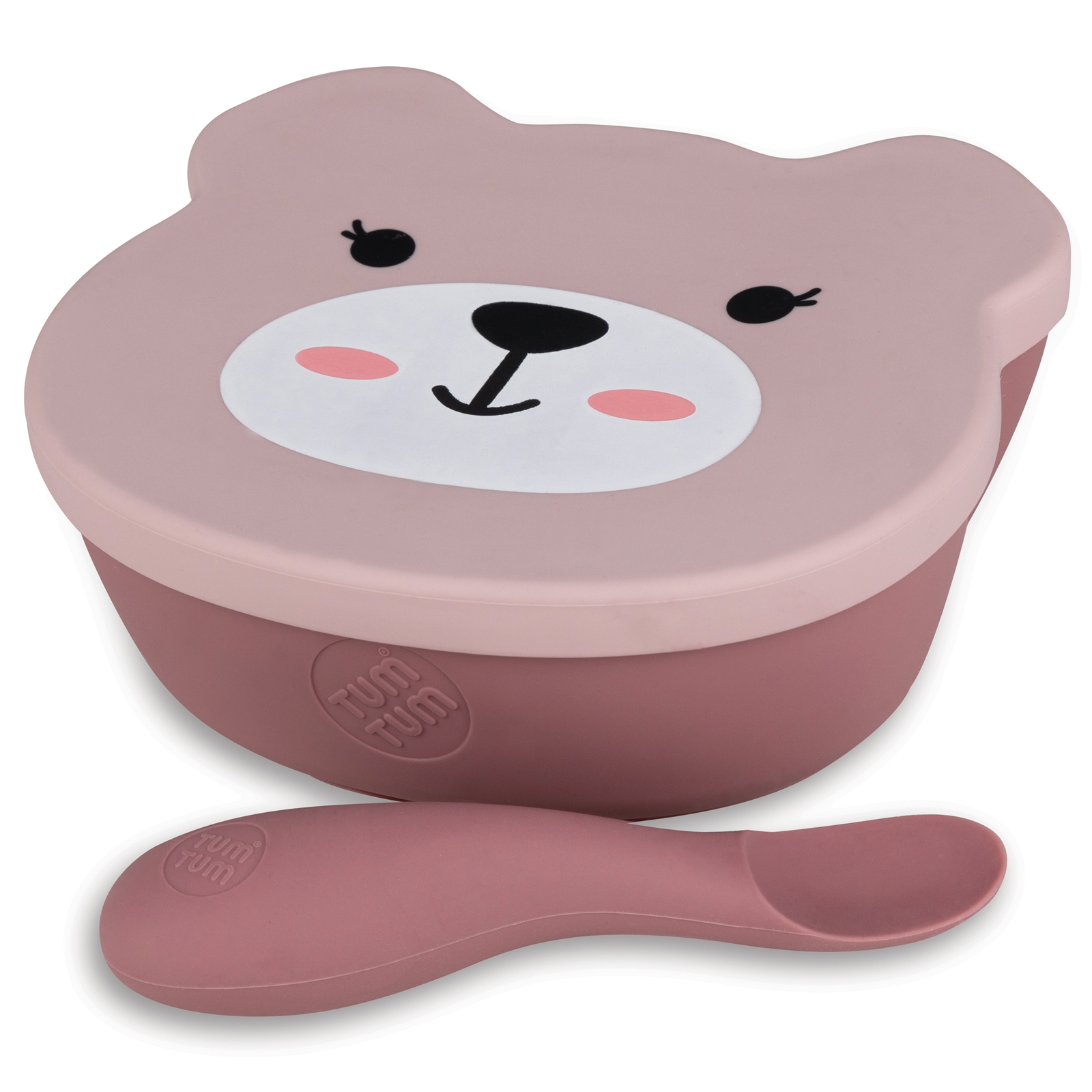 TUM TUM Babyschale mit Löffel pink