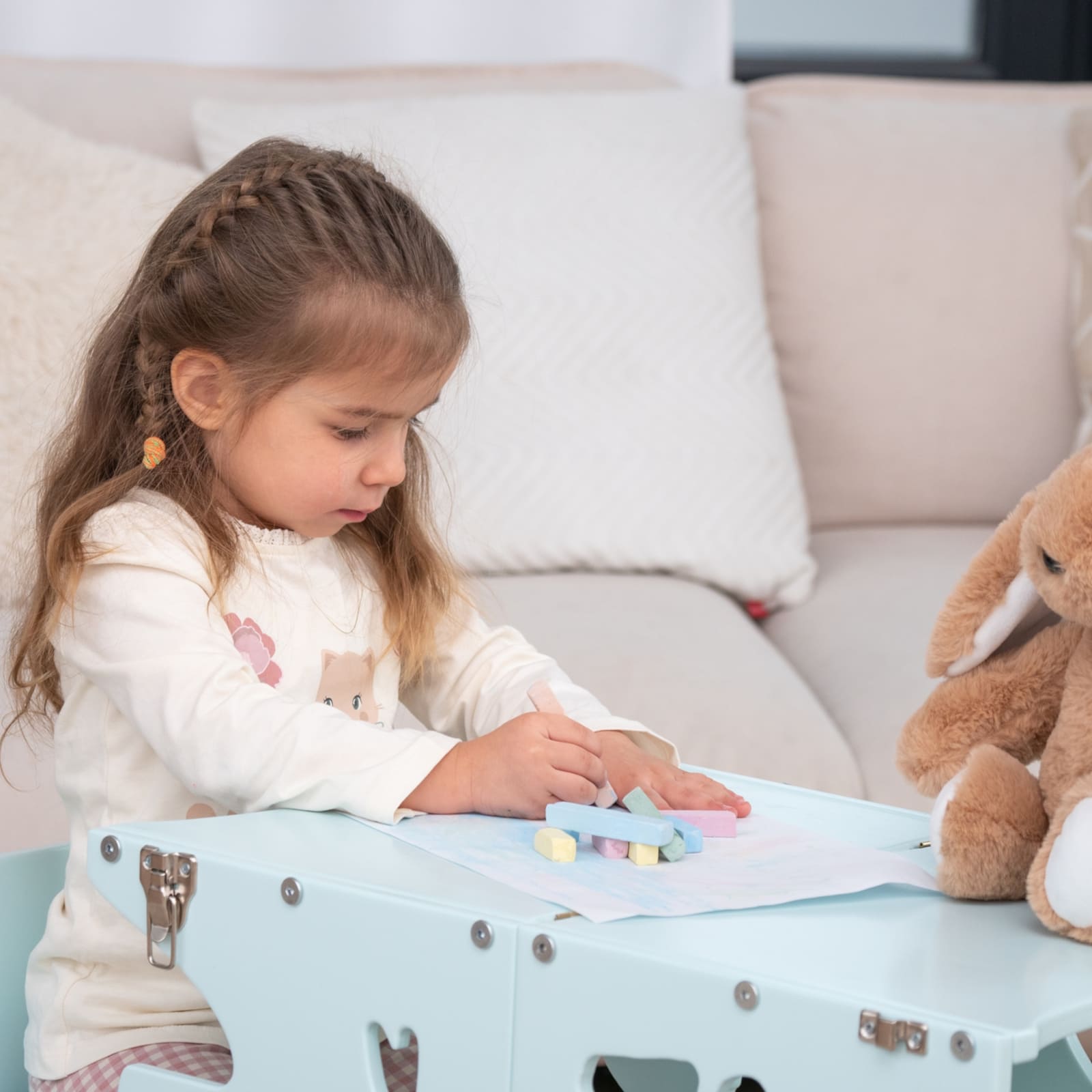 WOODANDHEARTS Tour d’apprentissage Animaux turquoise