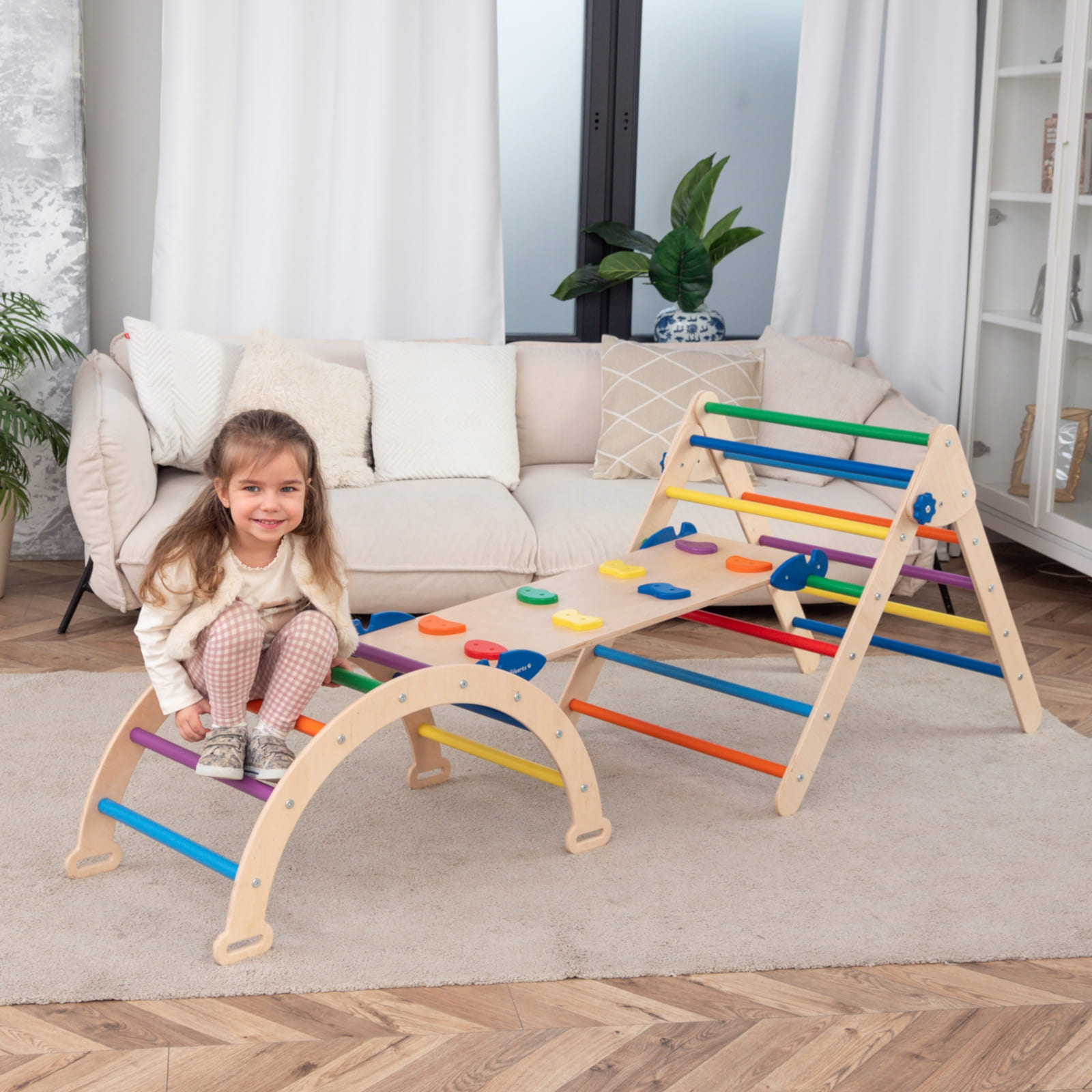 WOODANDHEARTS Ensemble d’escalade moyen Rainbow