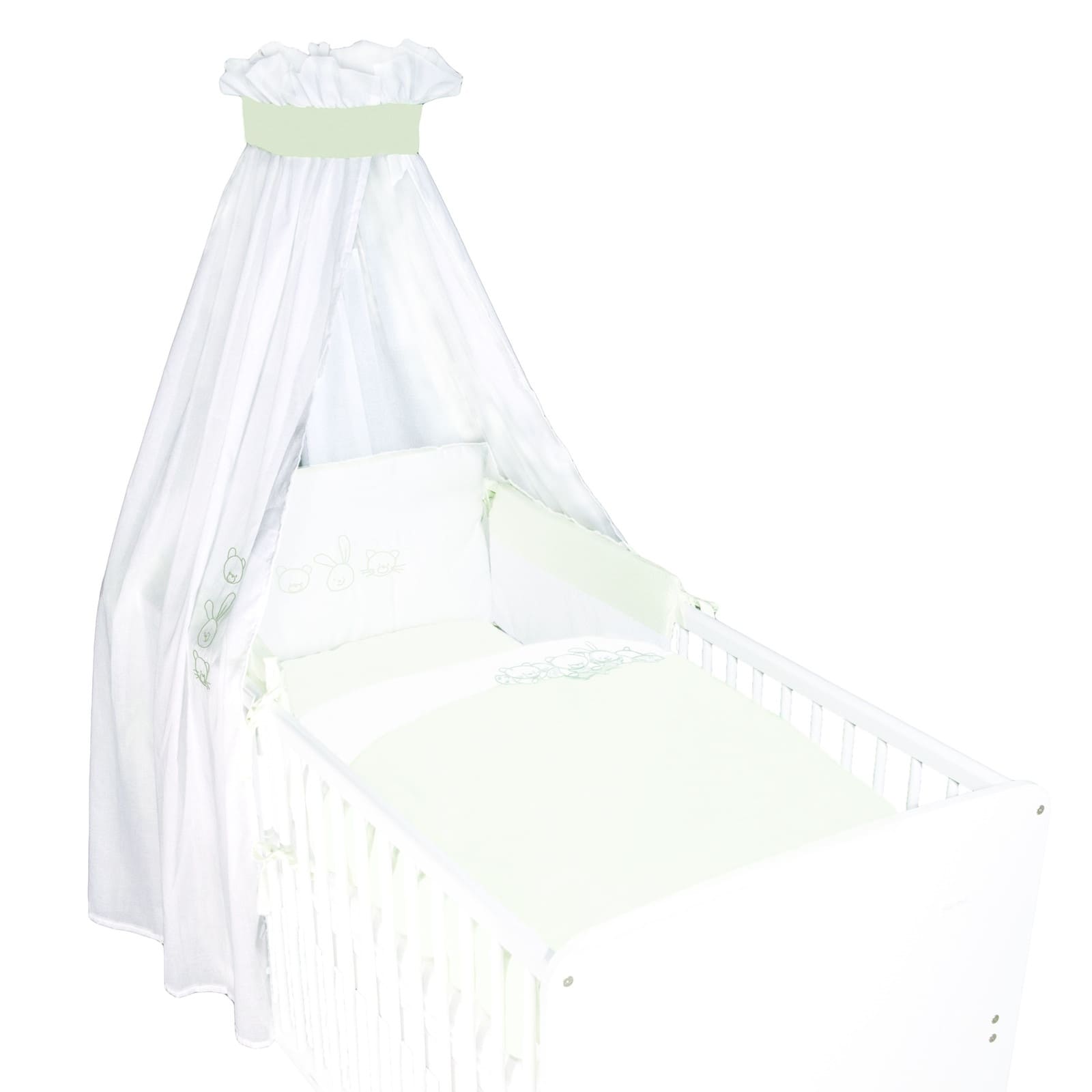 KULI-MULI Betthimmel Voile Lyocell Petits Animaux grün
