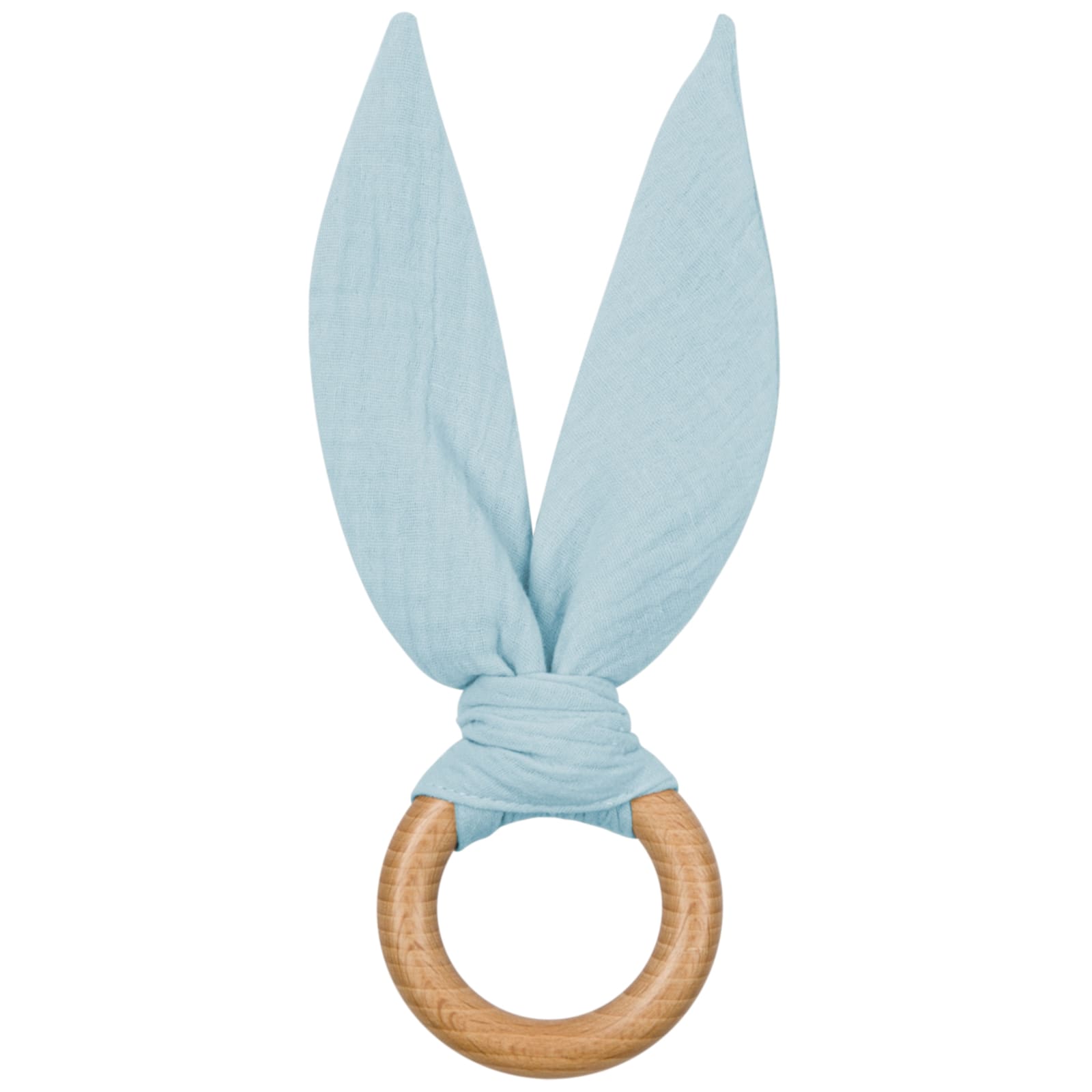LIL'THINGS Anneau de dentition en bois lapin bleu