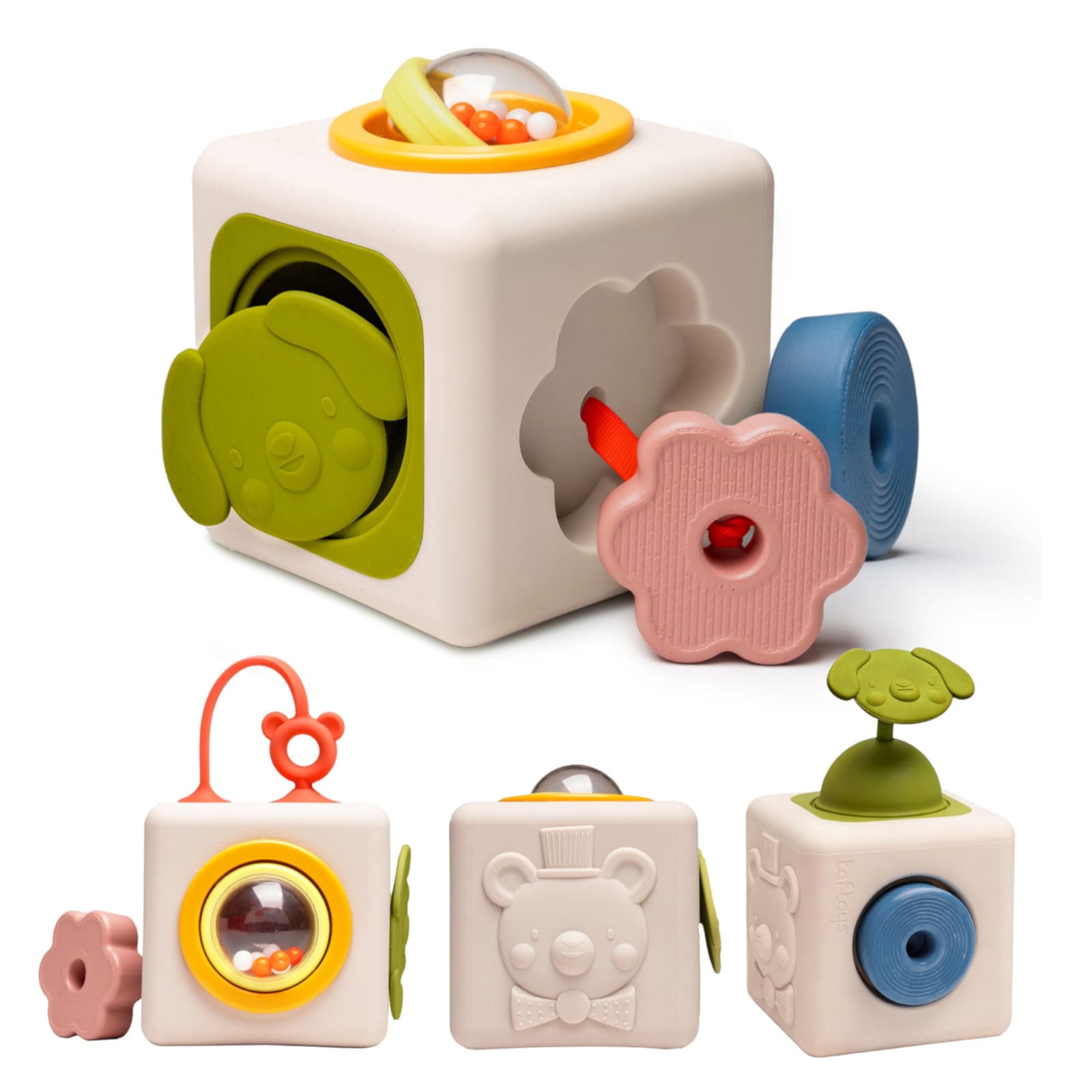 TAF-TOYS Aktivitätenwürfel Peek & Play, 6M+