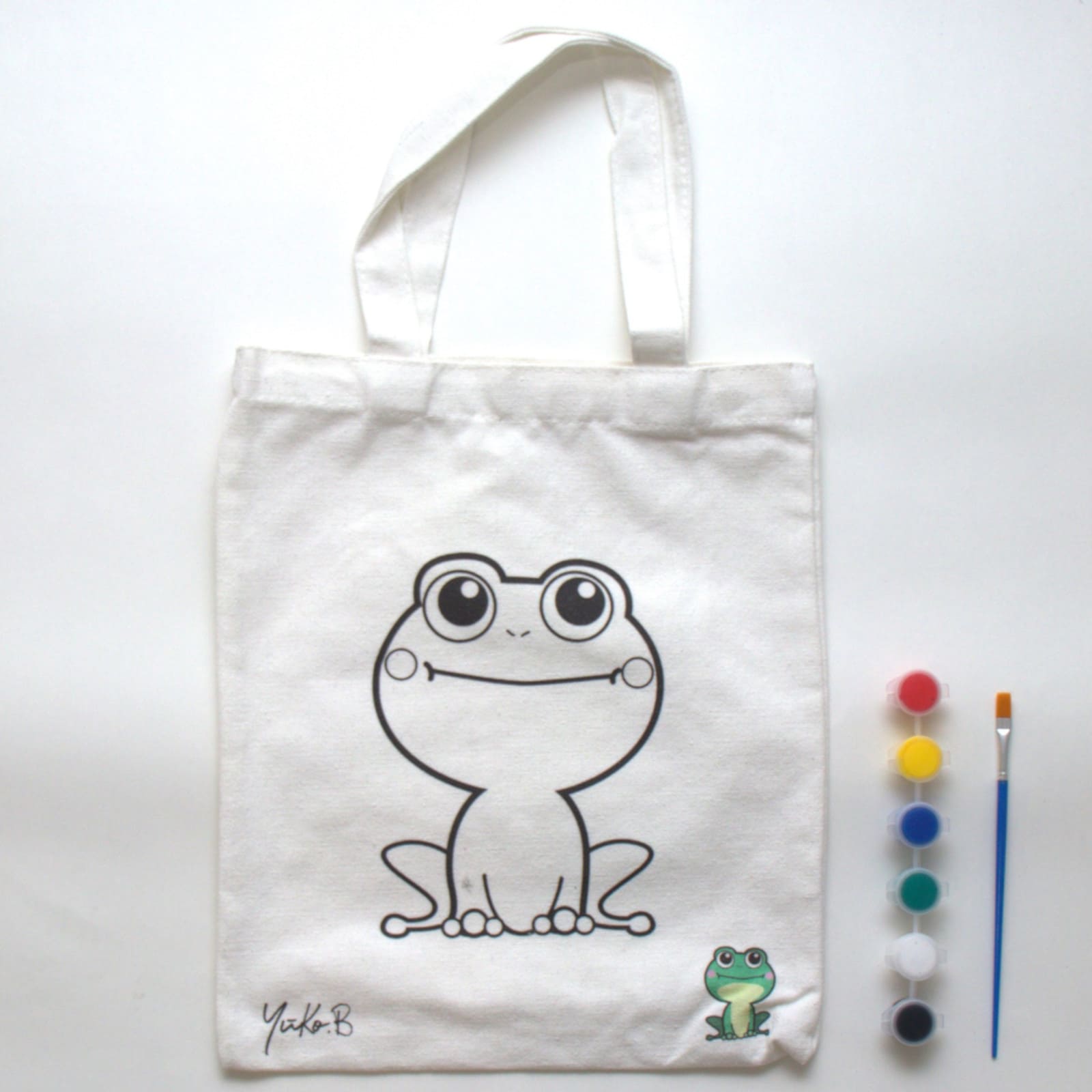 YUKO.B Tragetasche zum Ausmalen Frosch