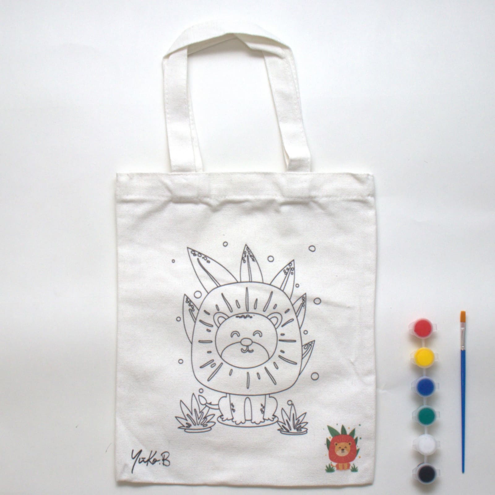 YUKO.B Tragetasche zum Ausmalen Löwe