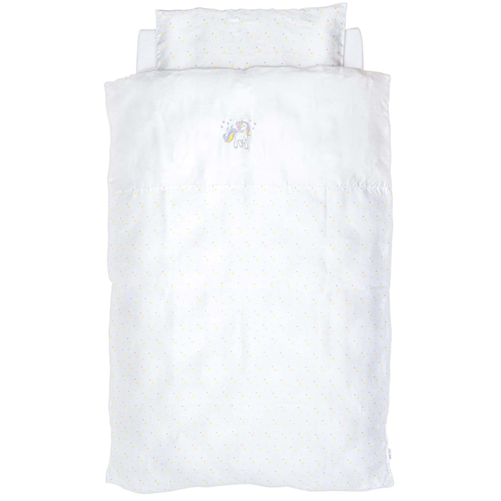 KULI-MULI Parure de lit bébé en satin lyocell Licorne 100 x 135 cm