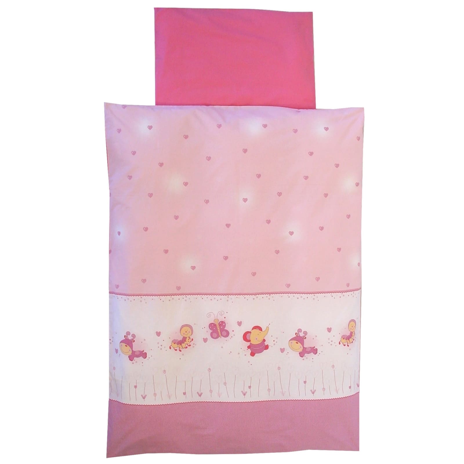 KULI-MULI Linge de lit Love Pets rose vif 80 x 80 cm
