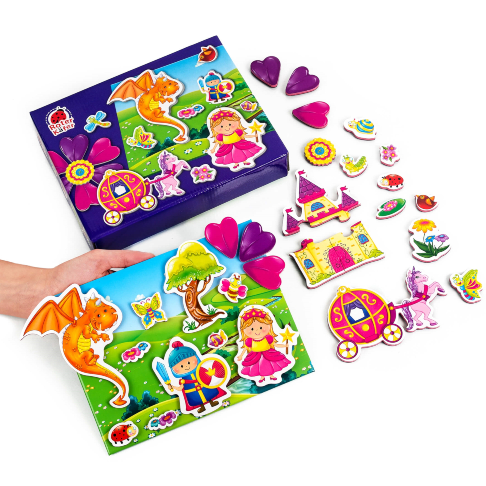 ROTER KÄFER Magnetspiel Prinzessin und Ritter