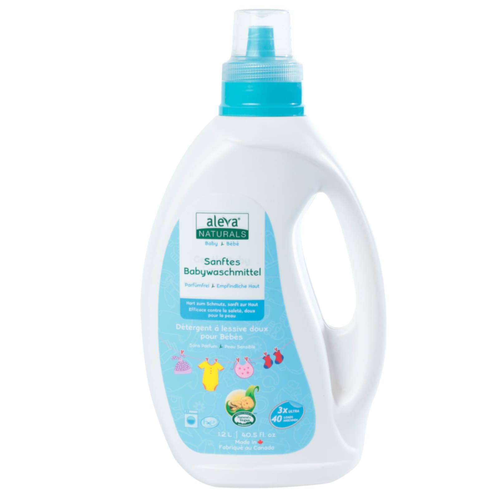 ALEVA NATURALS Sanftes Babywaschmittel parfümfrei 1.2L