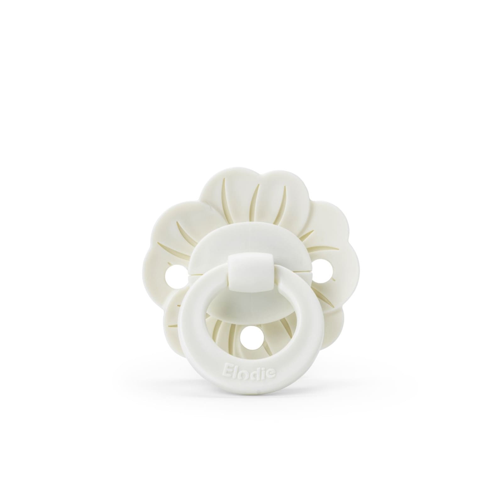 ELODIE Sucette symétrique latex Binky Bloom Vanilla White, 0-6 mois