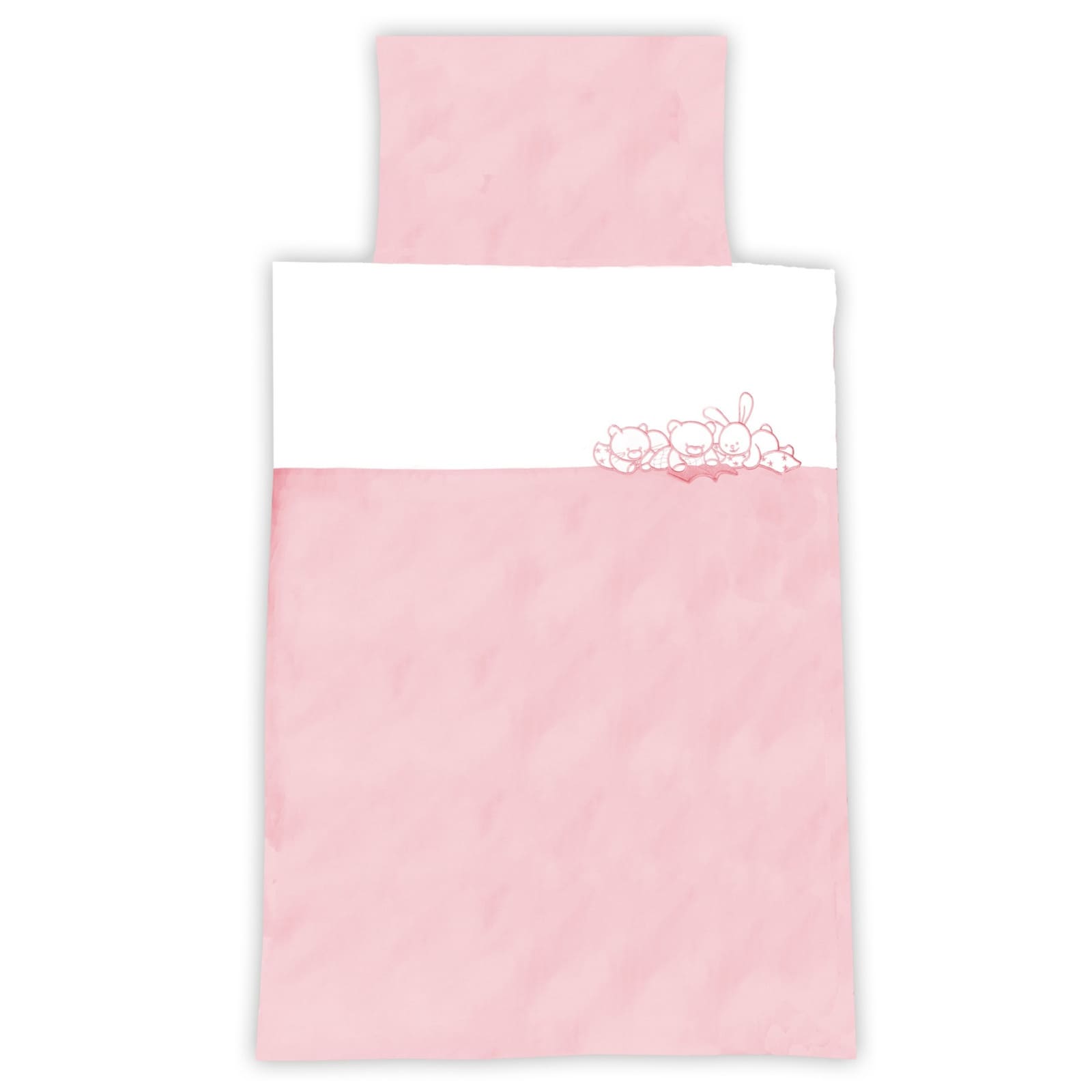 KULI-MULI Bettwäscheset Lyocell Petits Animaux rosa 100 x 135 cm