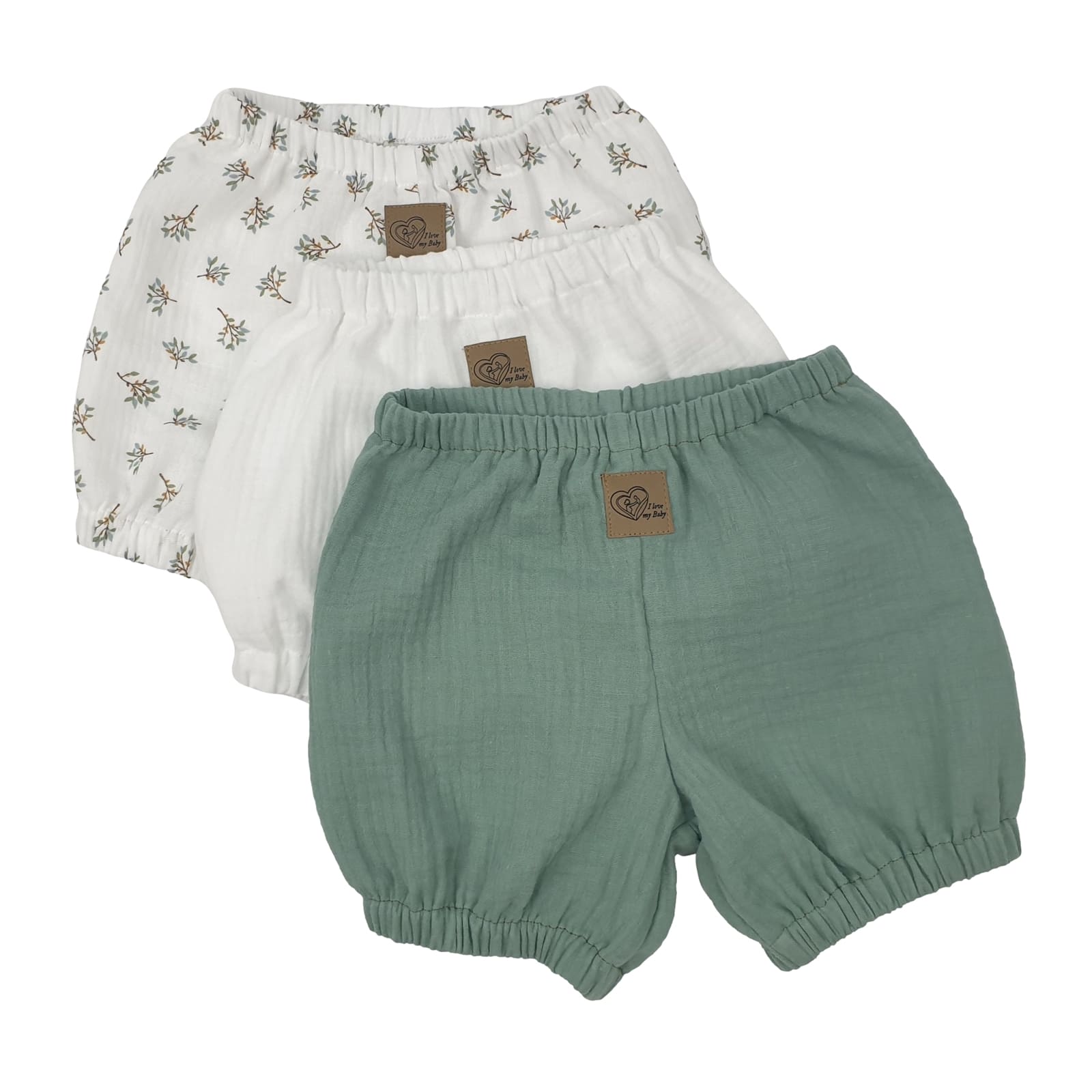 BISAL Pumpshorts 3er Set grün