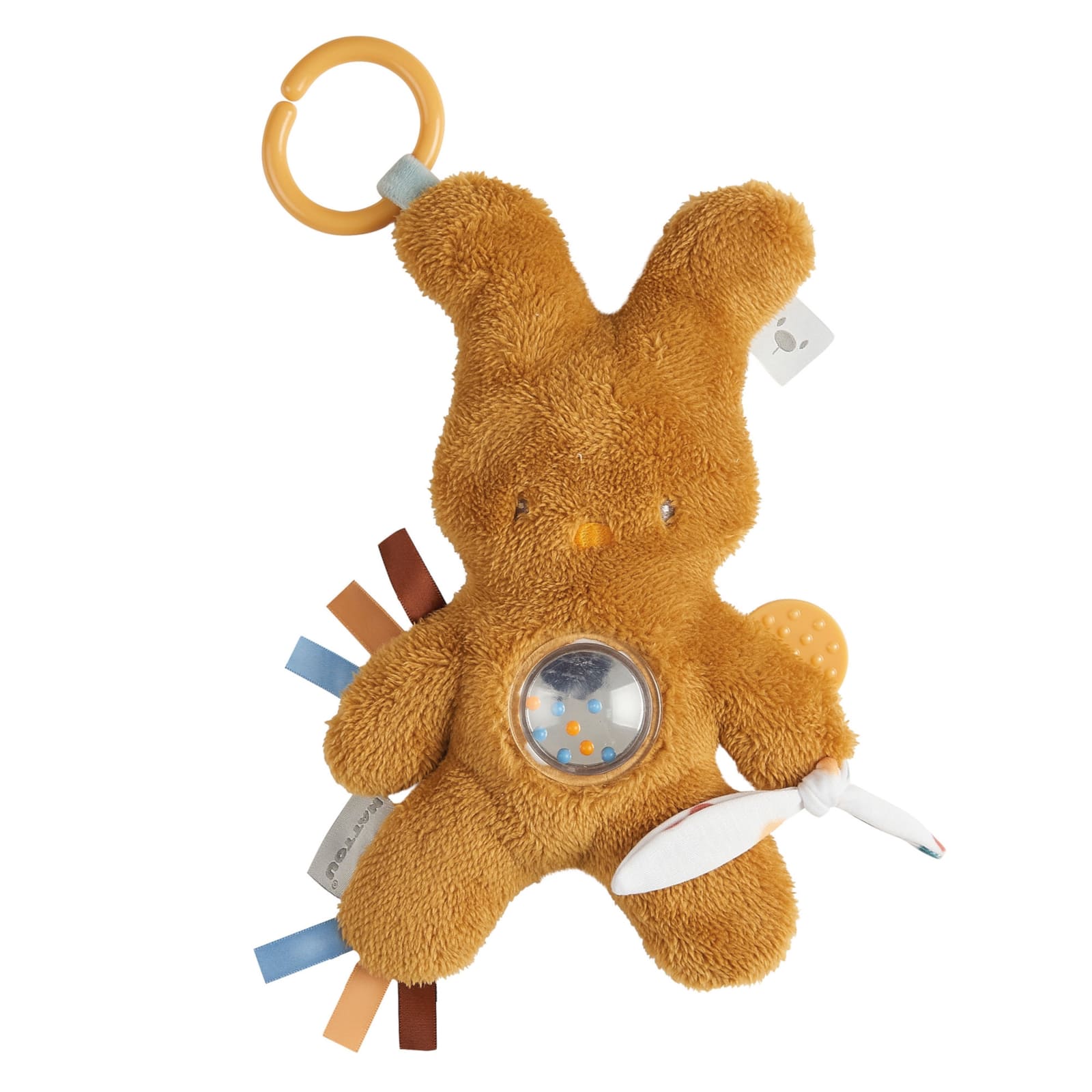 NATTOU Tipidou Peluche avec activités Lapin ocre