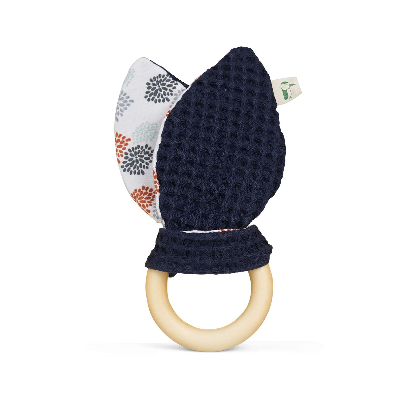 GRÜNSPECHT Bio-Greifring mit Hasenohren blau