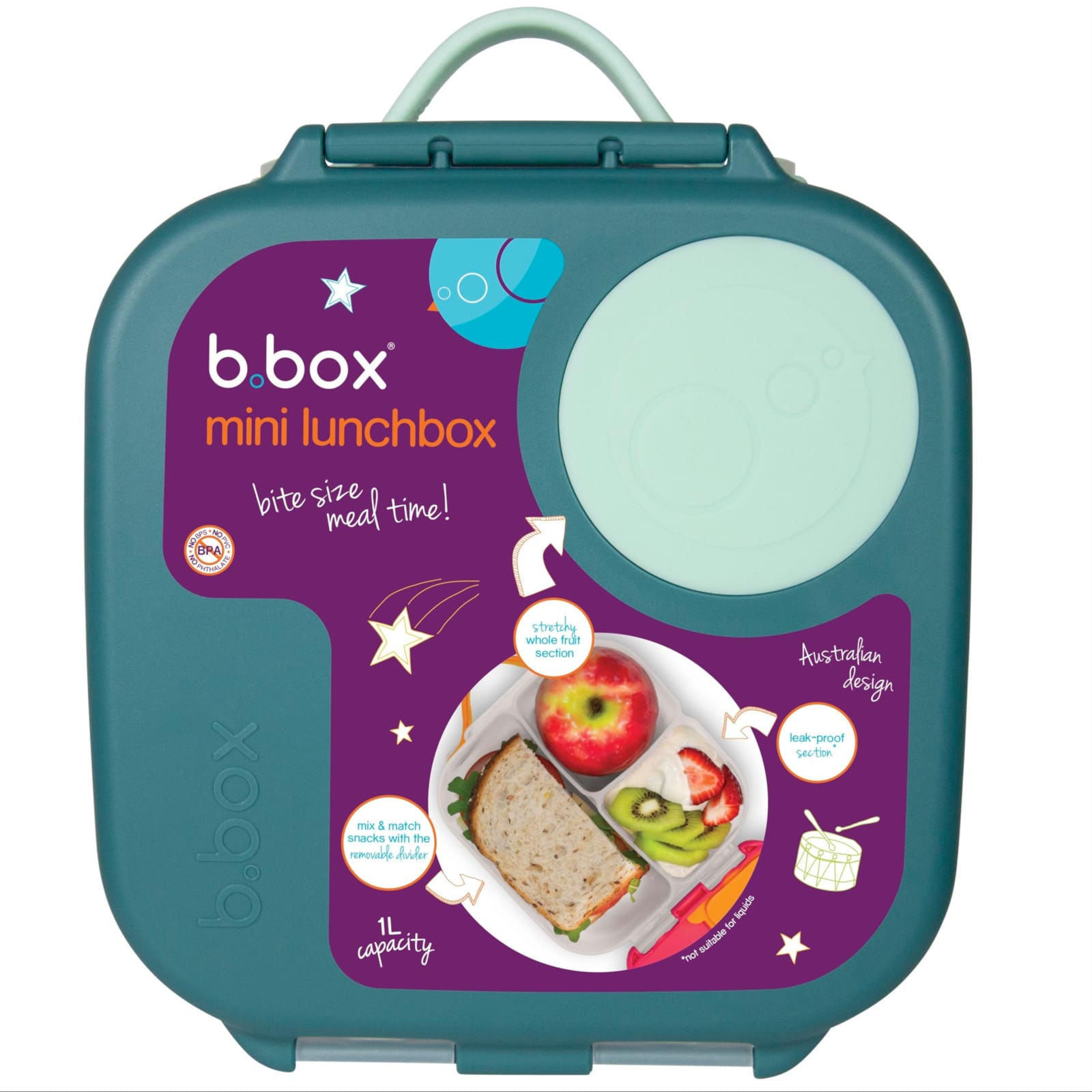 B.BOX Mini Lunchbox 1L Emerald Forest