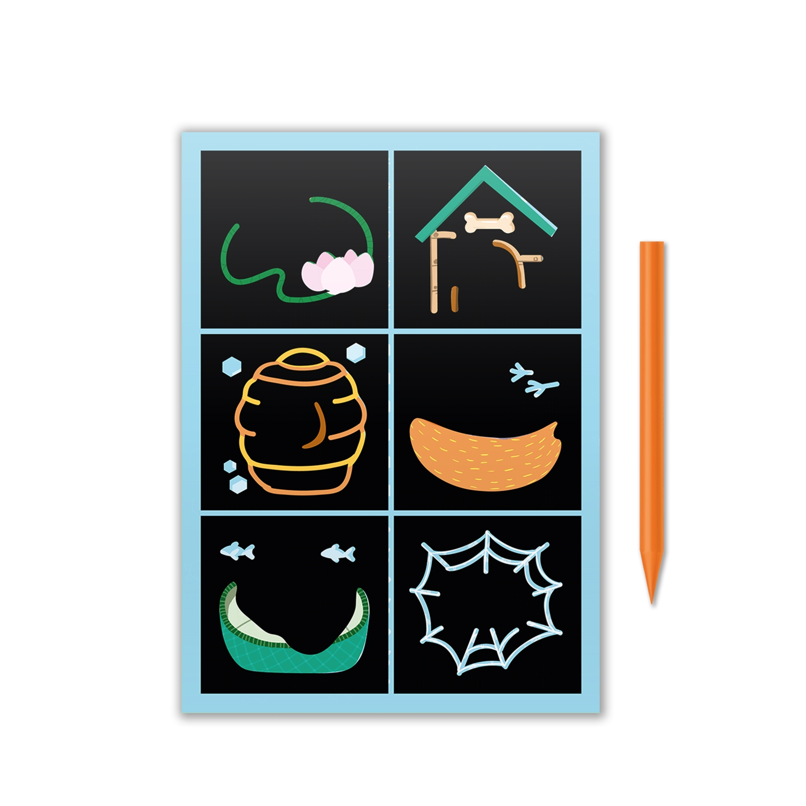 DODO Mini Kratzkarte Wo leben die Tiere, 36M+