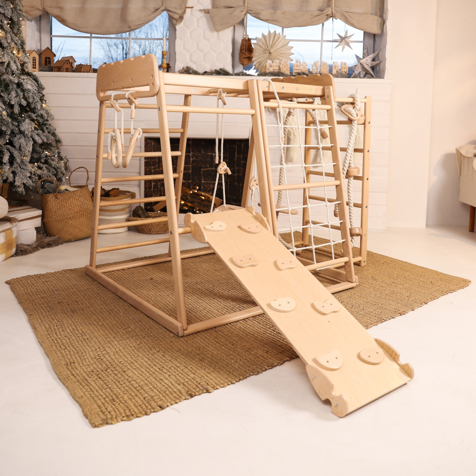 WOODANDHEARTS Place de jeu d'escalade avec échelle