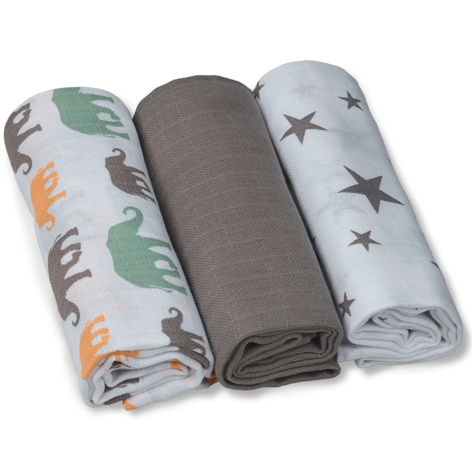 GRÜNSPECHT Mullwindeln 3er Pack taupe