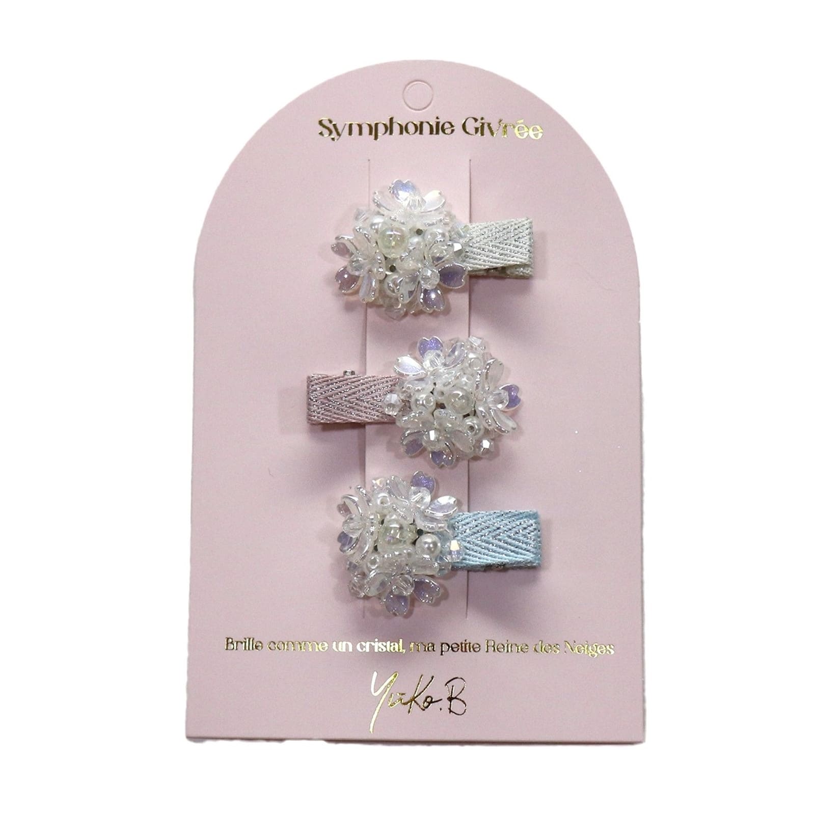 YUKO.B Barrettes cheveux 3 pcs. Givrée