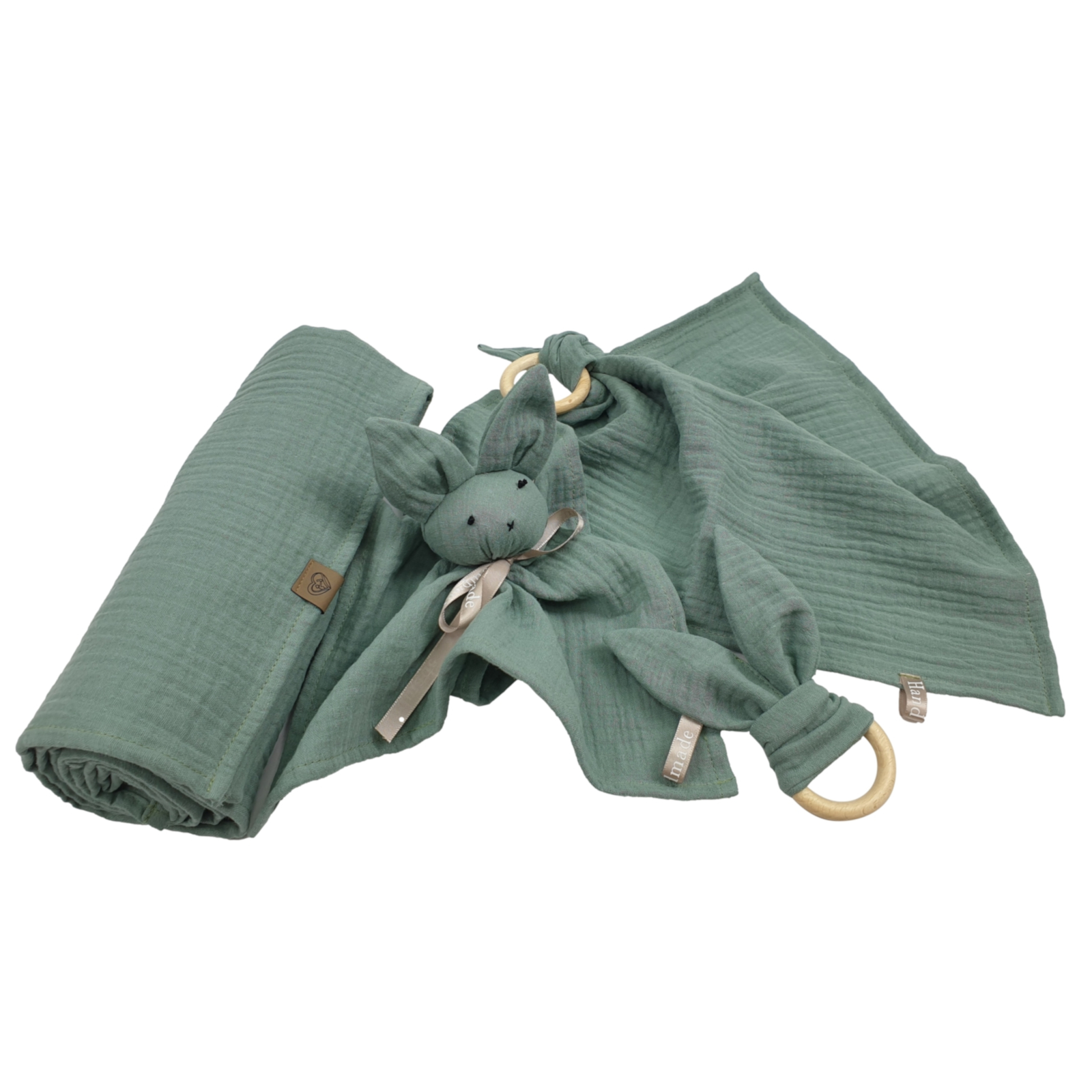 BISAL Musselin Geschenkset grün