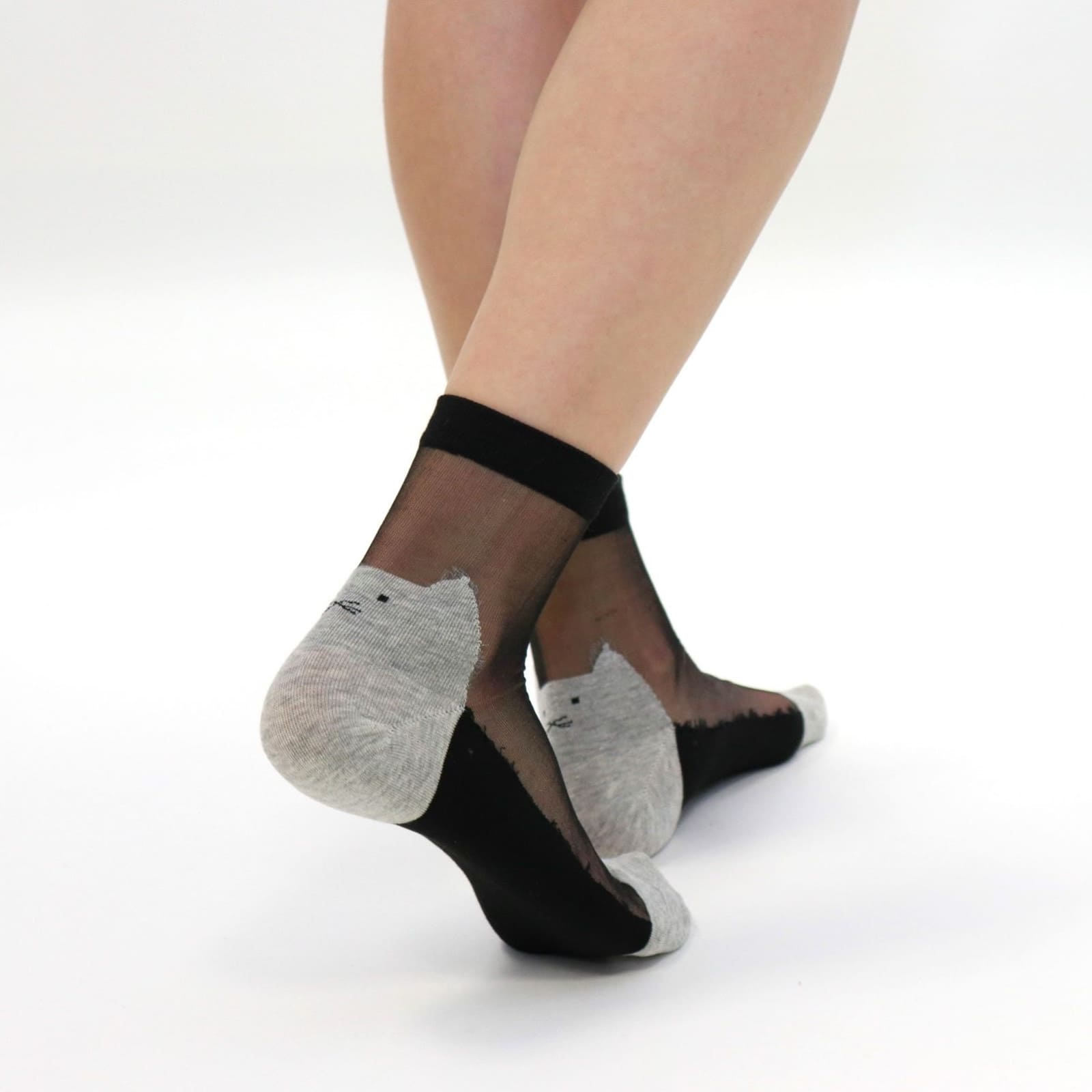 YUKO.B Socken BE A CAT BACK schwarz