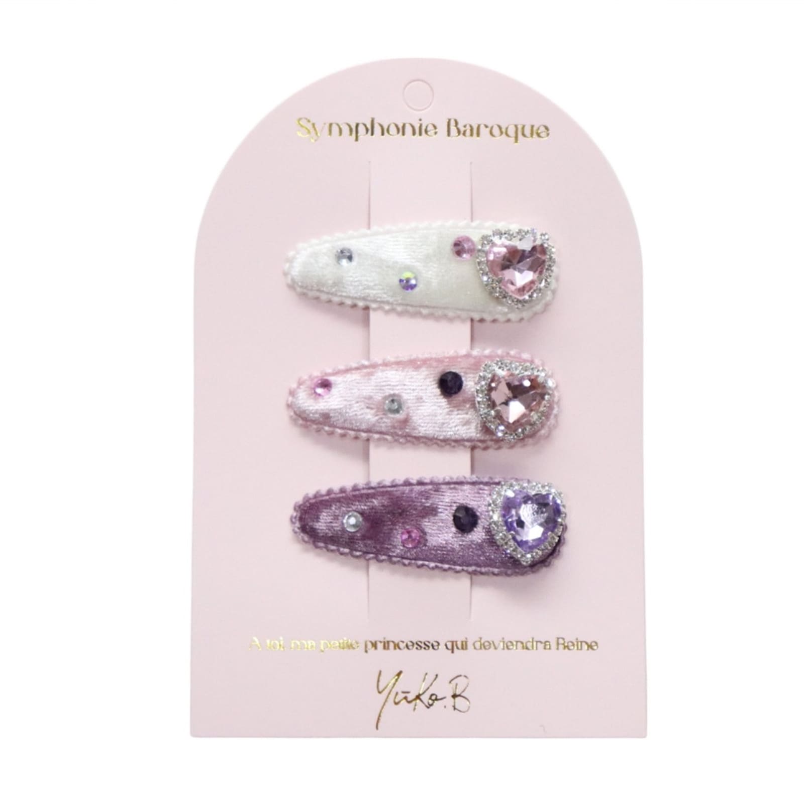 YUKO.B Barrettes cheveux 3 pcs. Baroque