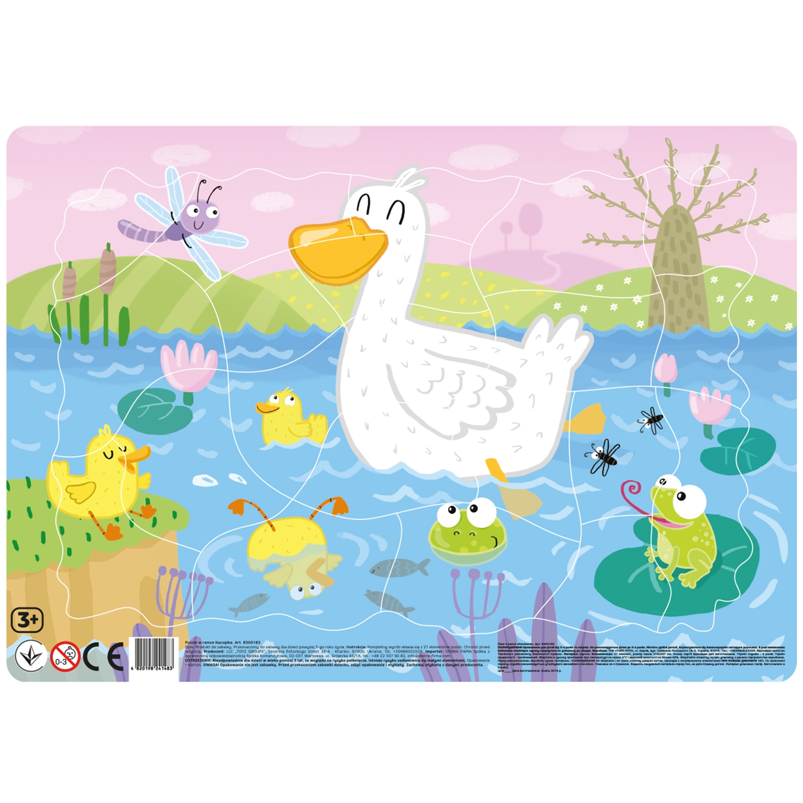 DODO Rahmenpuzzle Ente 53 Teile, 5J+