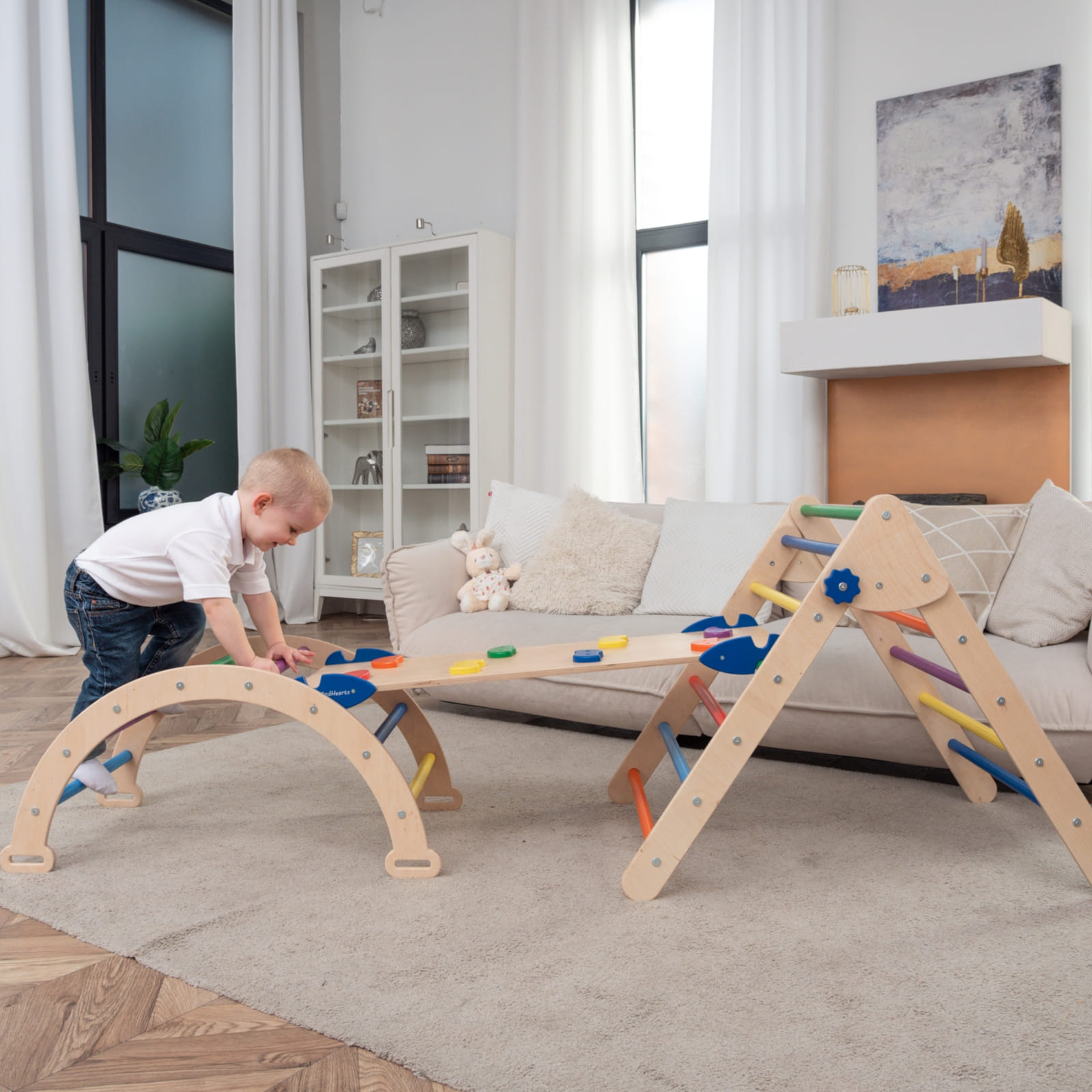 WOODANDHEARTS Ensemble d’escalade moyen Rainbow