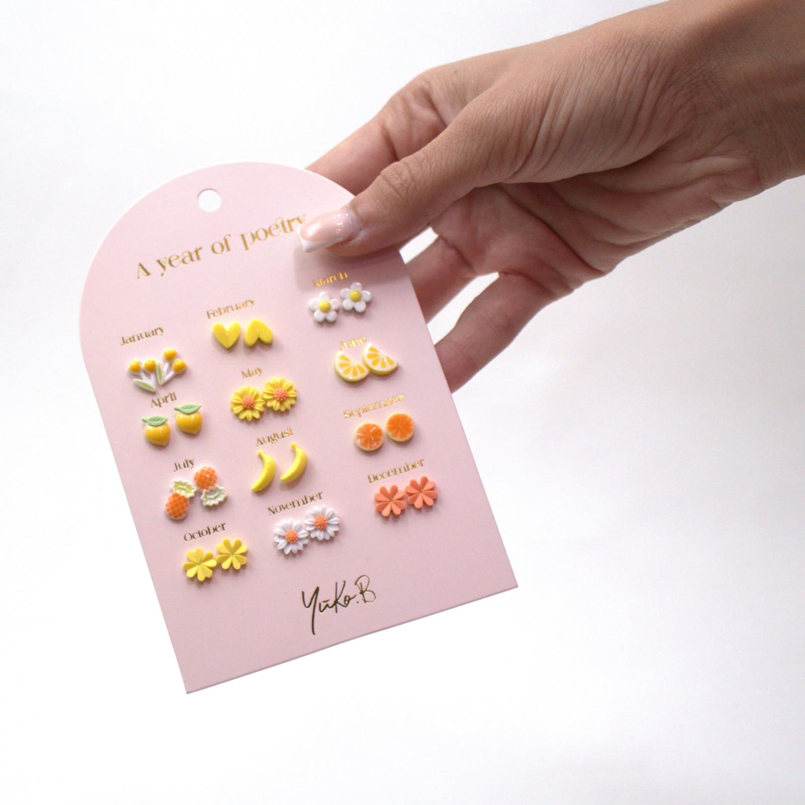 YUKO.B Ohrstecker Ein Jahr voller Poesie Vive