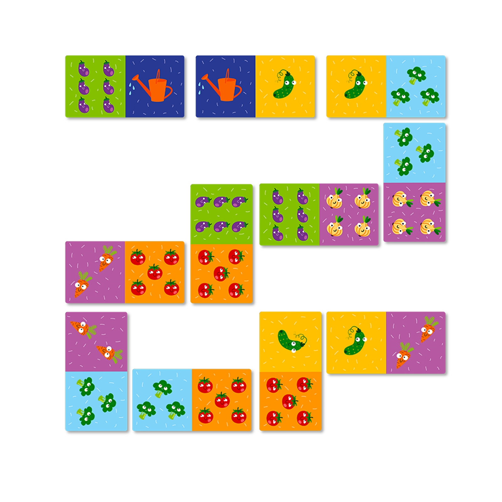 DODO Domino Gemüse 28 Karten, 36M+