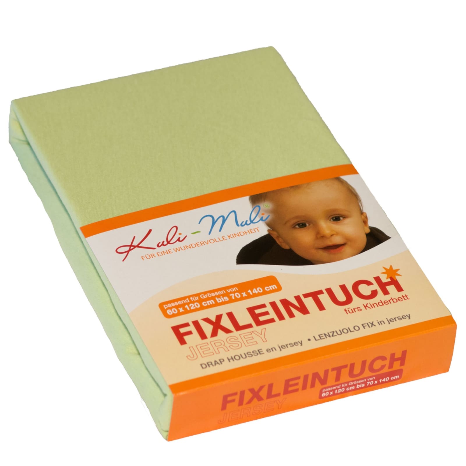 KULI-MULI Fixleintuch Frottee 70 x 140 cm lindgrün