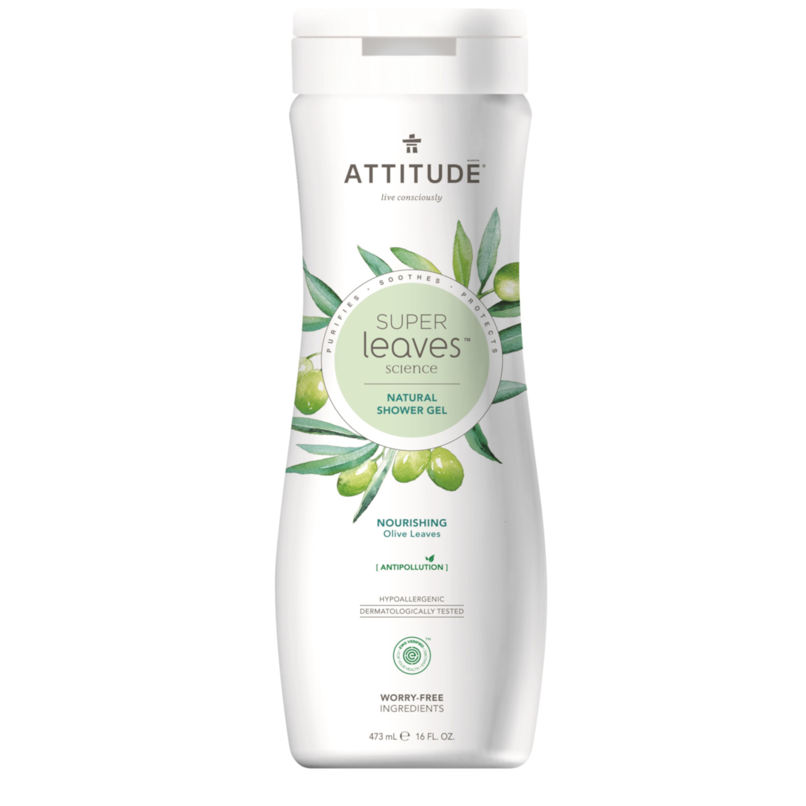 ATTITUDE Superleaves Gel douche - nourrissant, 473 ml