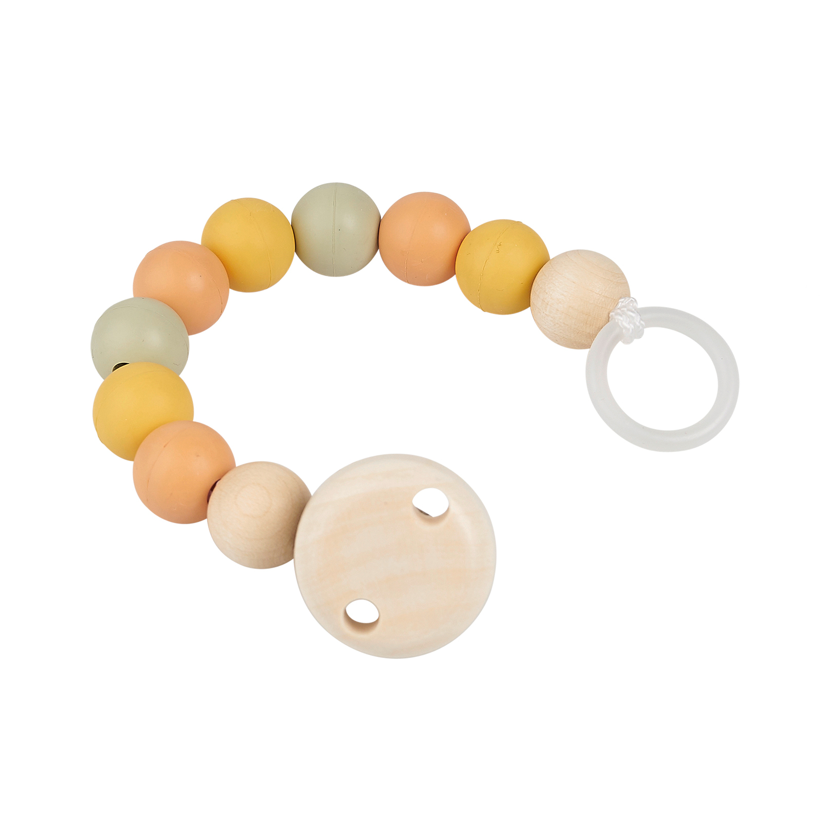 GRÜNSPECHT Nuggikette mit Kautschuk- und Holzperlen Herbst