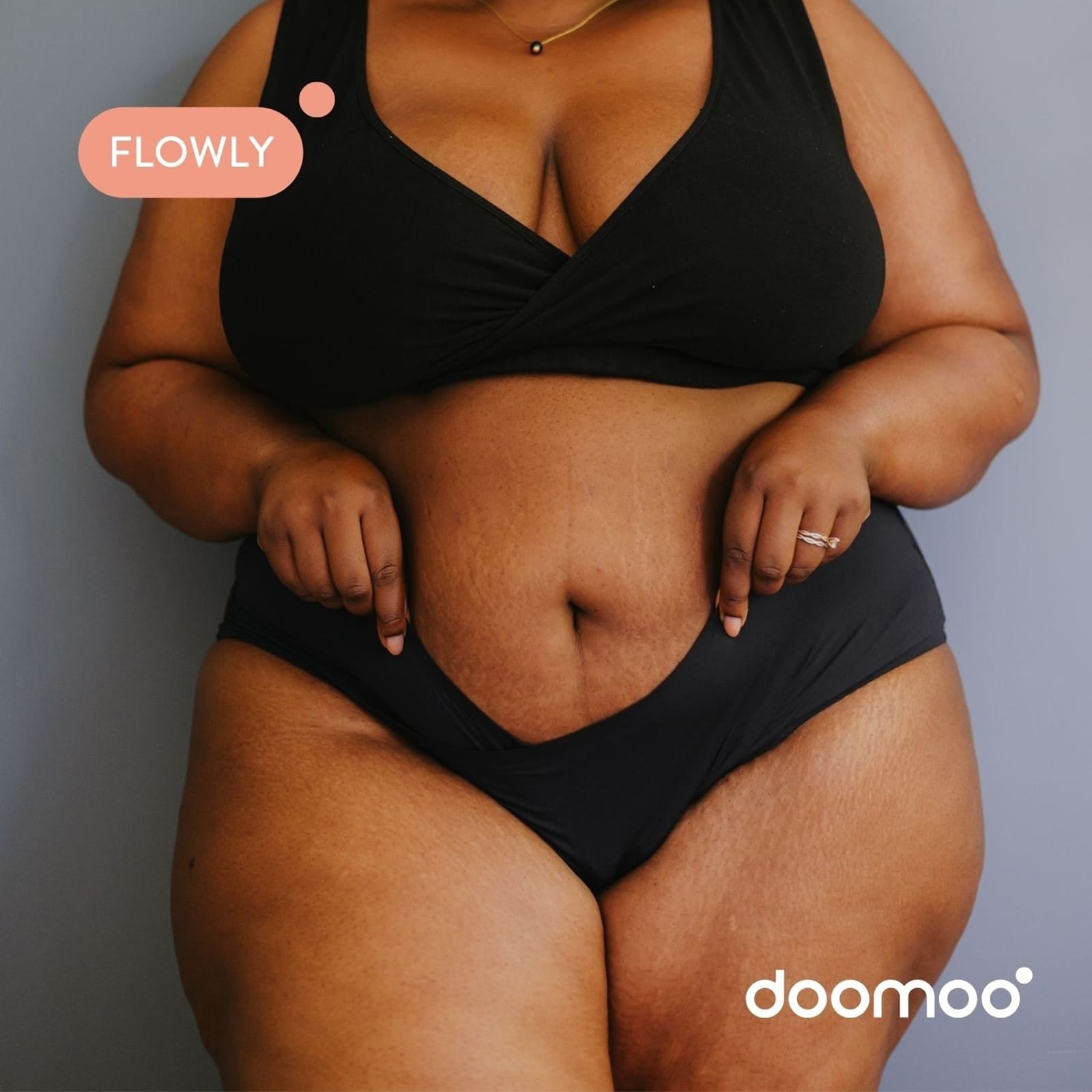 DOOMOO Slip Flowly schwarz L-XL-2XL