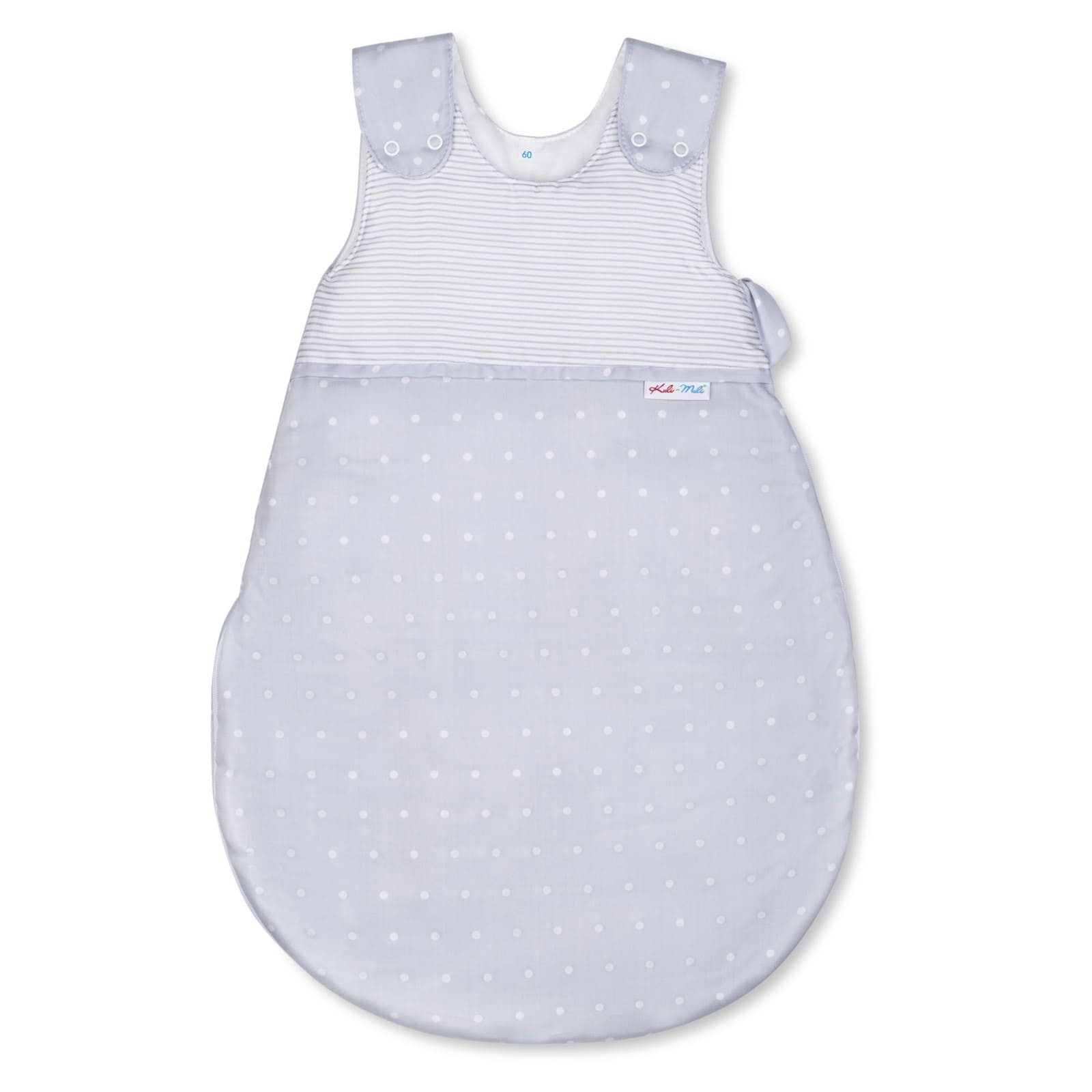 KULI-MULI Sommerschlafsack Lyocell 110 cm Punkte grau