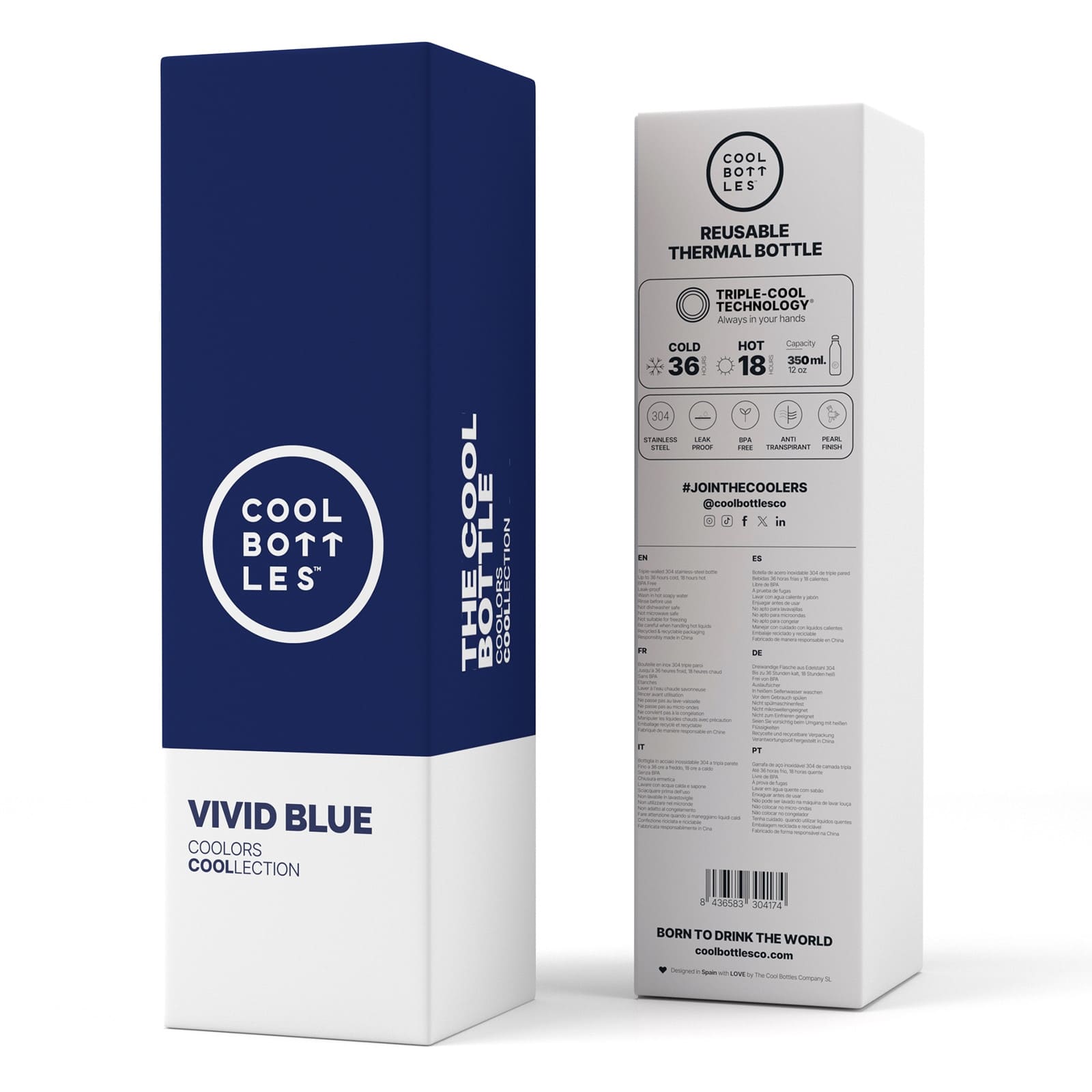 COOL BOTTLES Isolierflasche The Bottle Vivid Blue 350ml