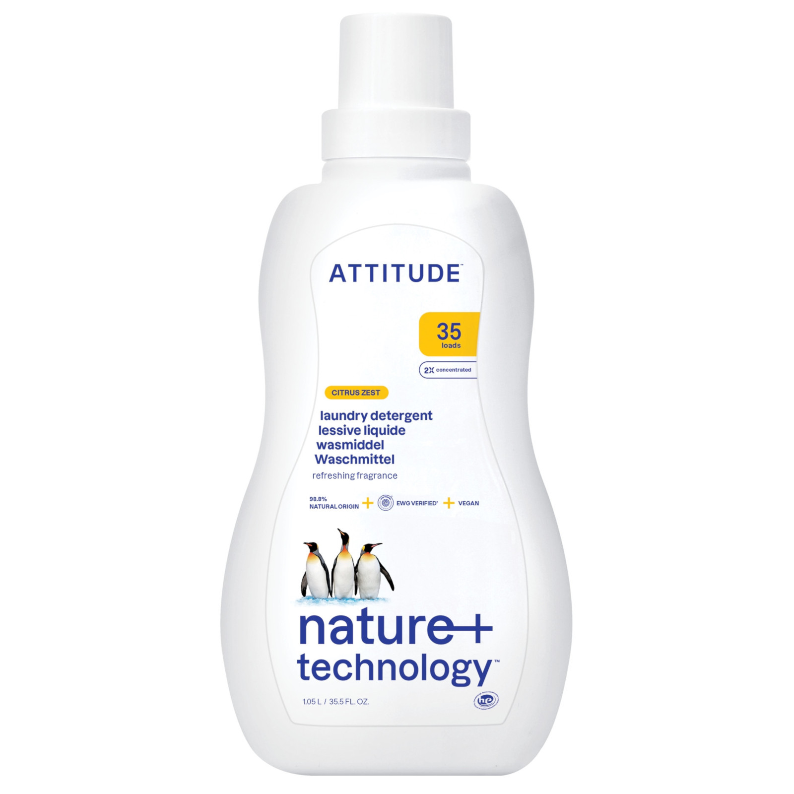 ATTITUDE Flüssigwaschmittel Zitrusfrucht 1.05L