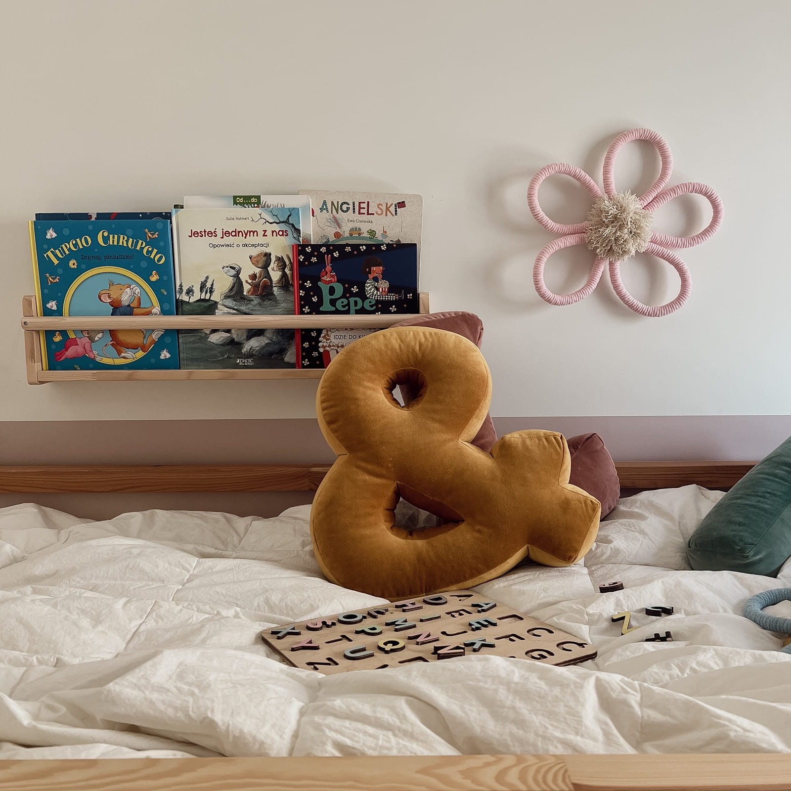 LIL'THINGS Fleur Boho décoration murale rose