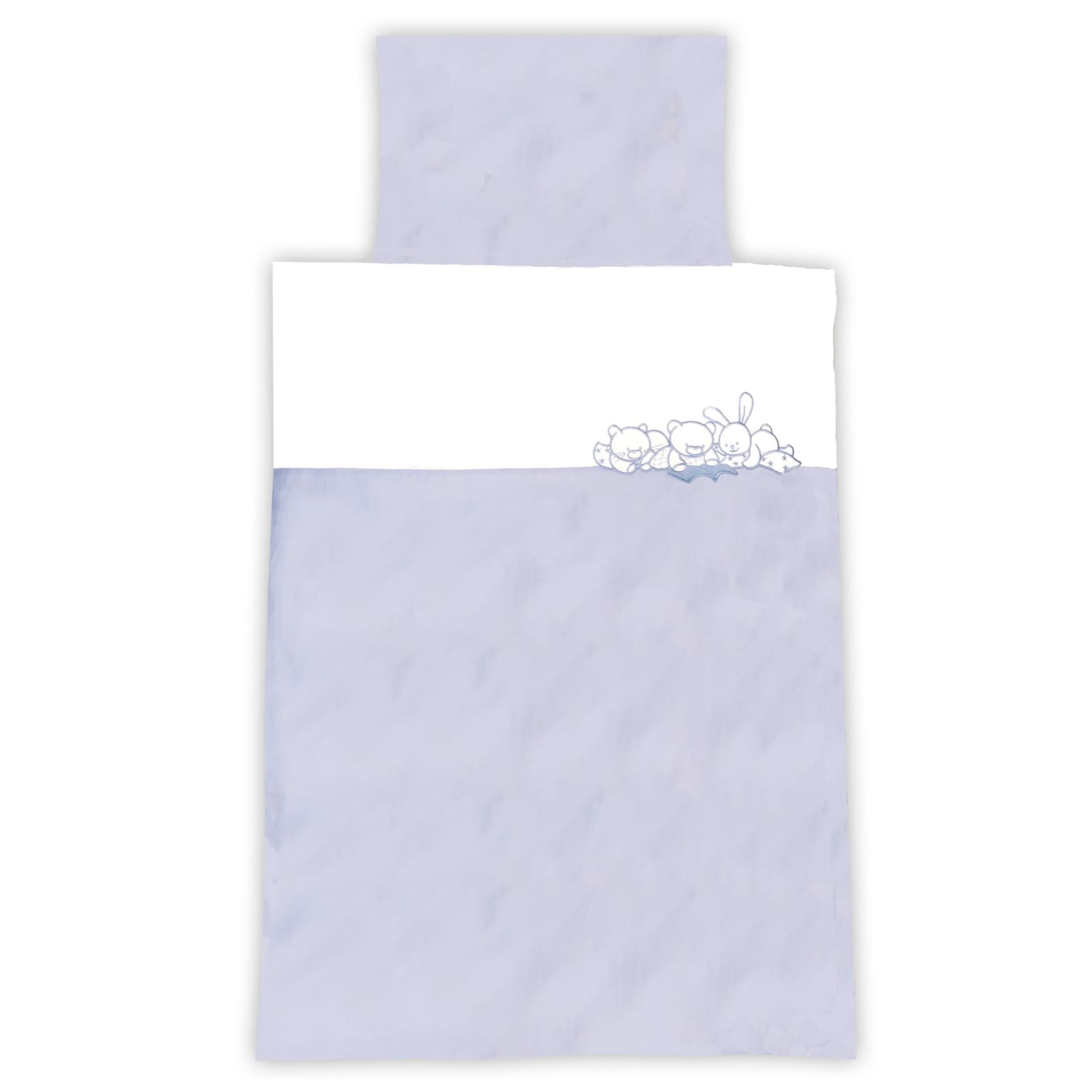 KULI-MULI Linge de lit Lyocell Petits Animaux bleu 100 x 135 cm