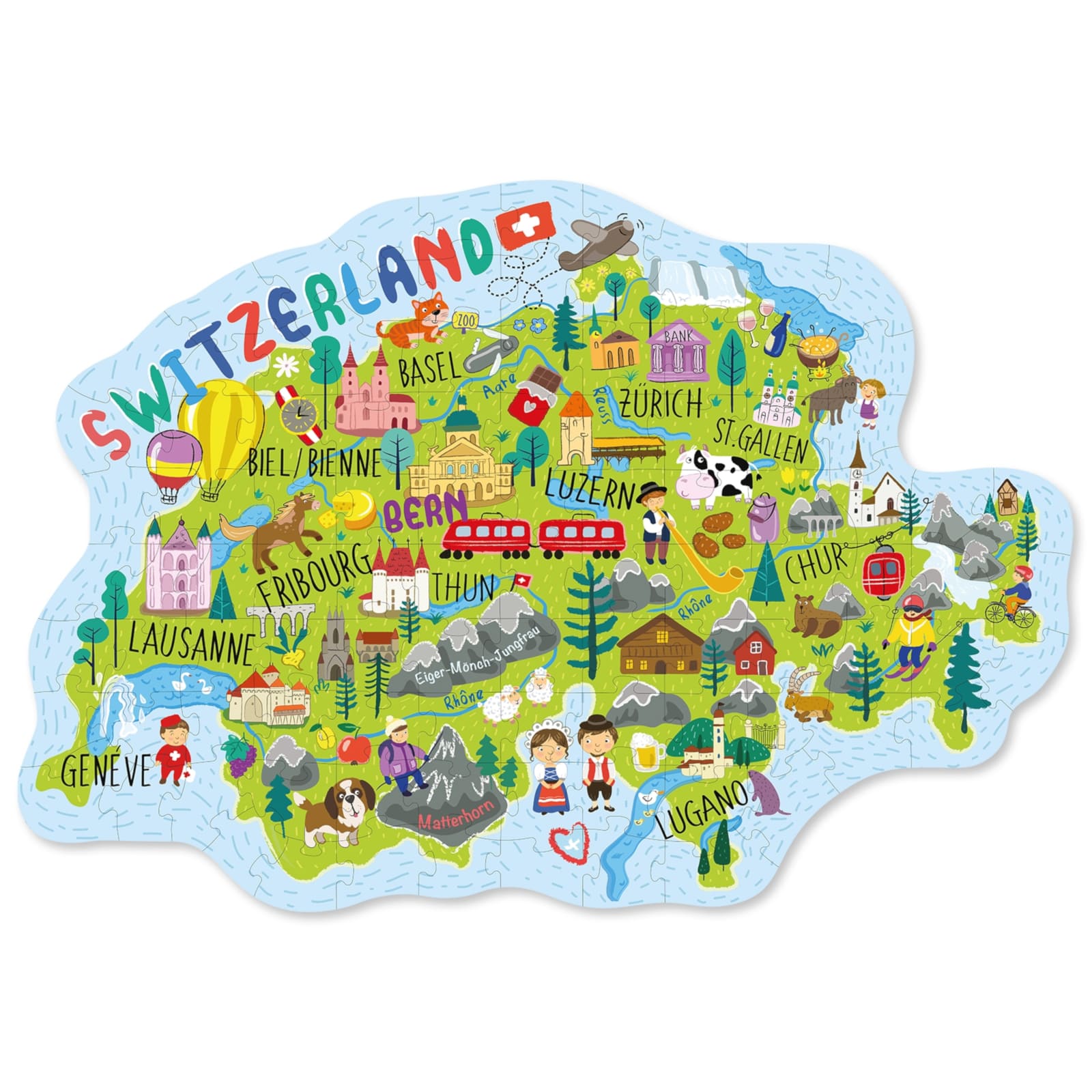 DODO Puzzle Schweiz 100 Teile 5J+