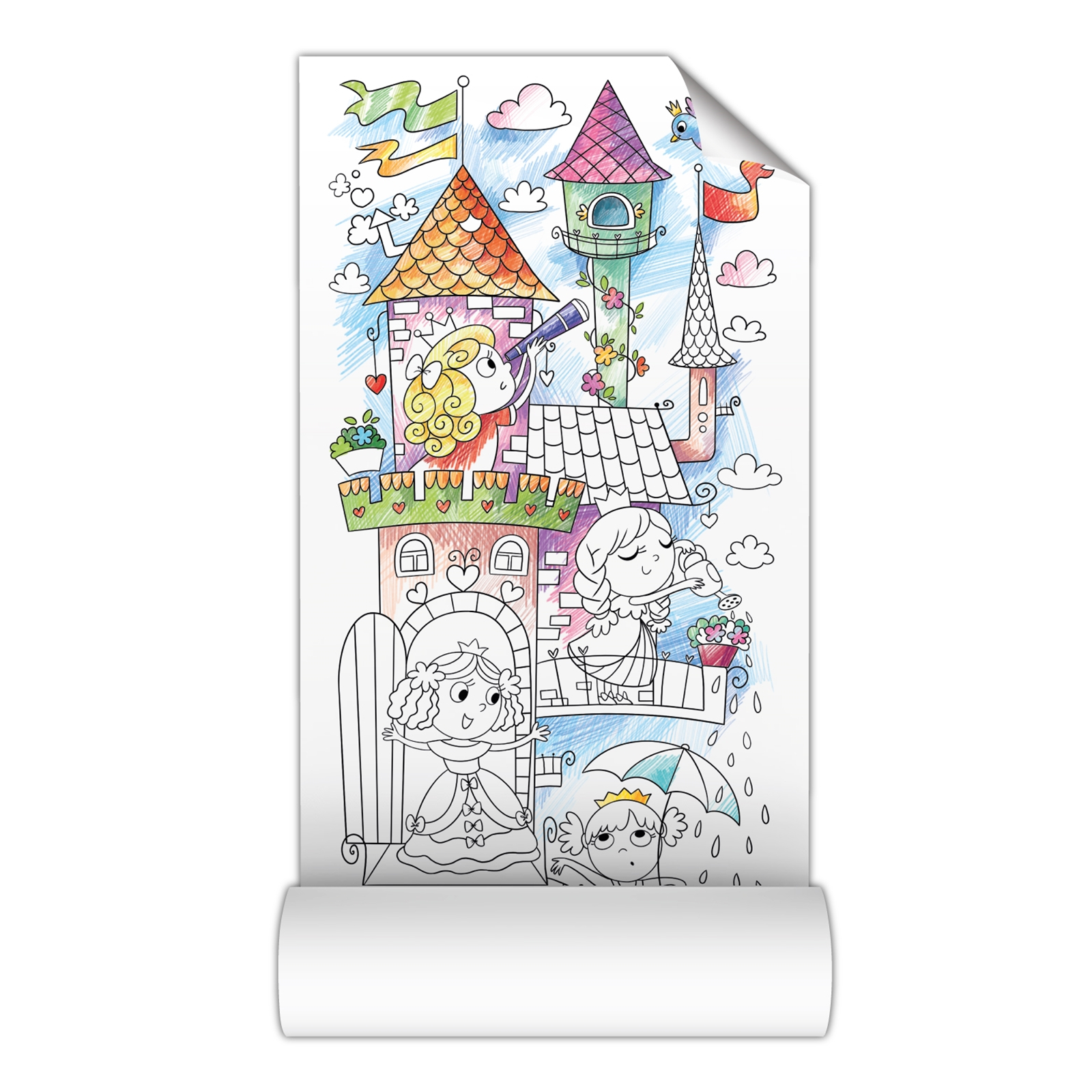 DODO Poster zum Ausmalen Prinzessinnen, 36M+