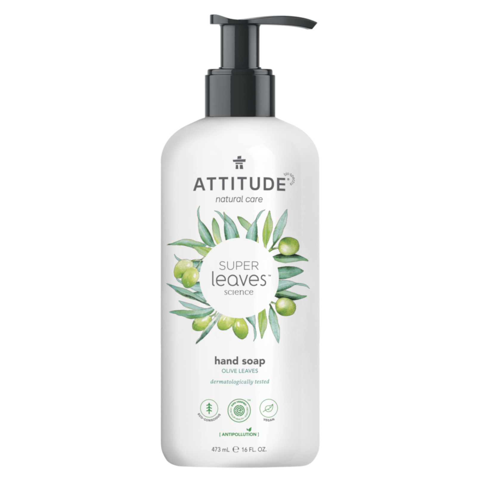 ATTITUDE Superleaves Natürliche Handseife - Olivenblätter, 473 ml