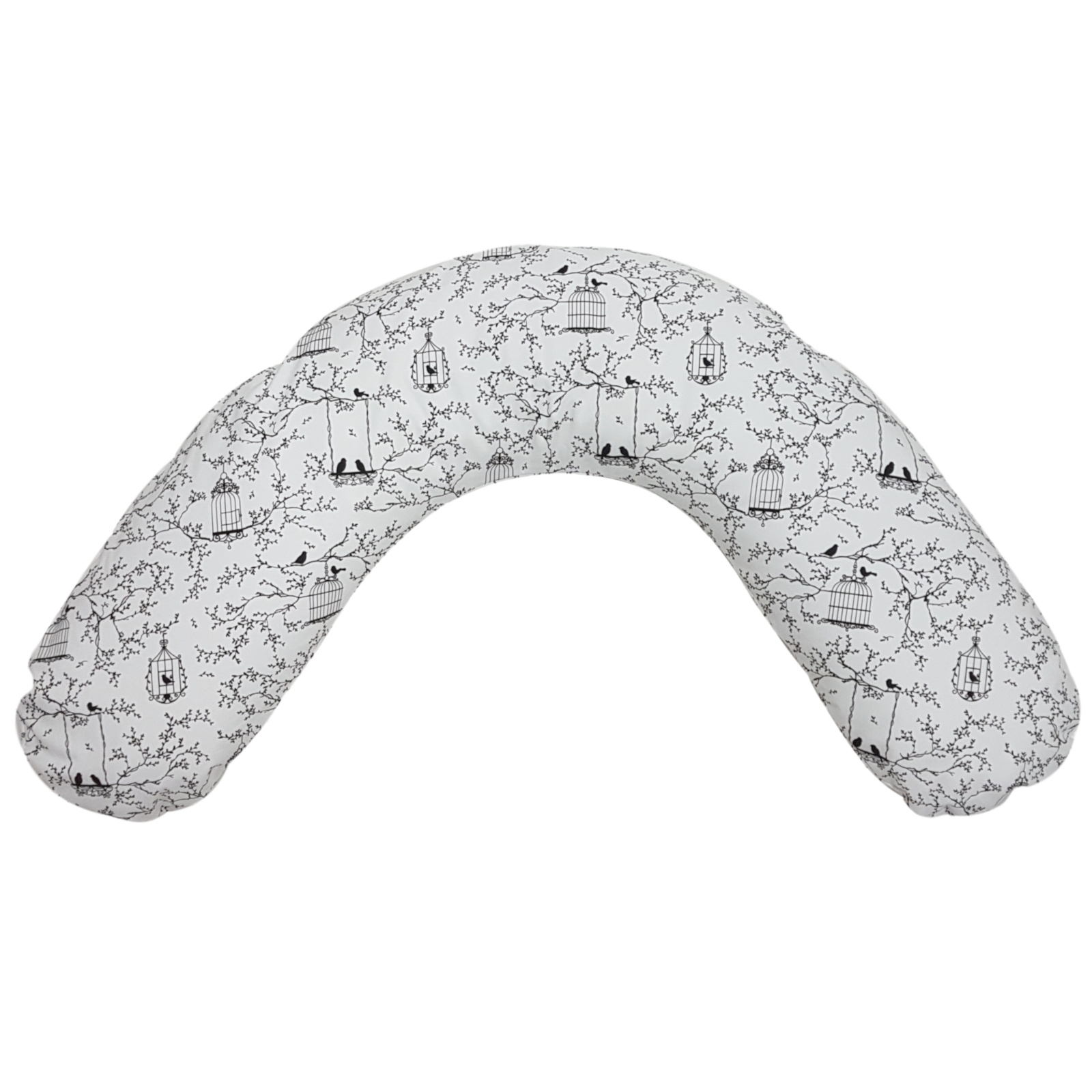 BISAL Stillkissenbezug Vögel schwarz-weiss