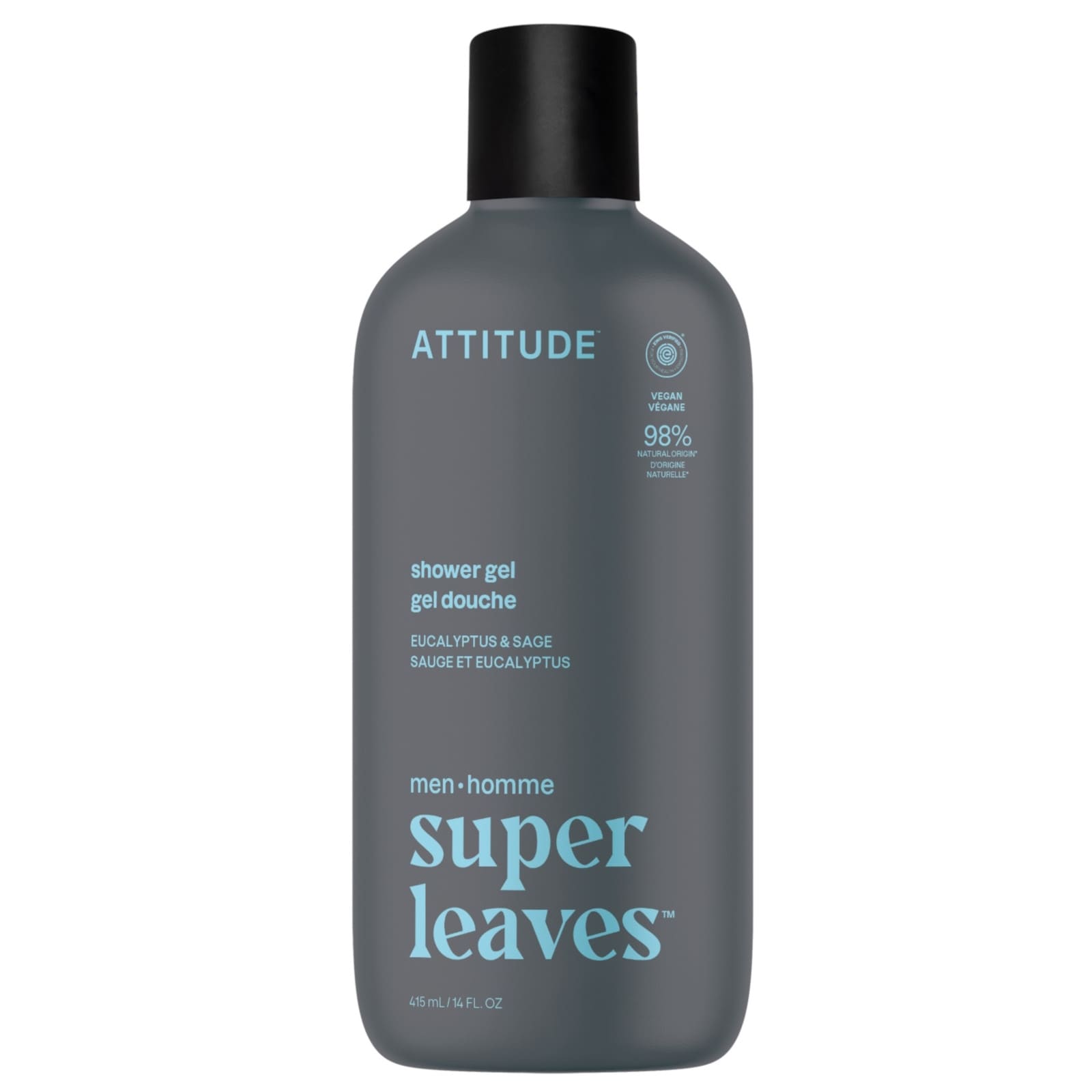ATTITUDE super leaves men Gel douche sauge & eucalyptus 415ml