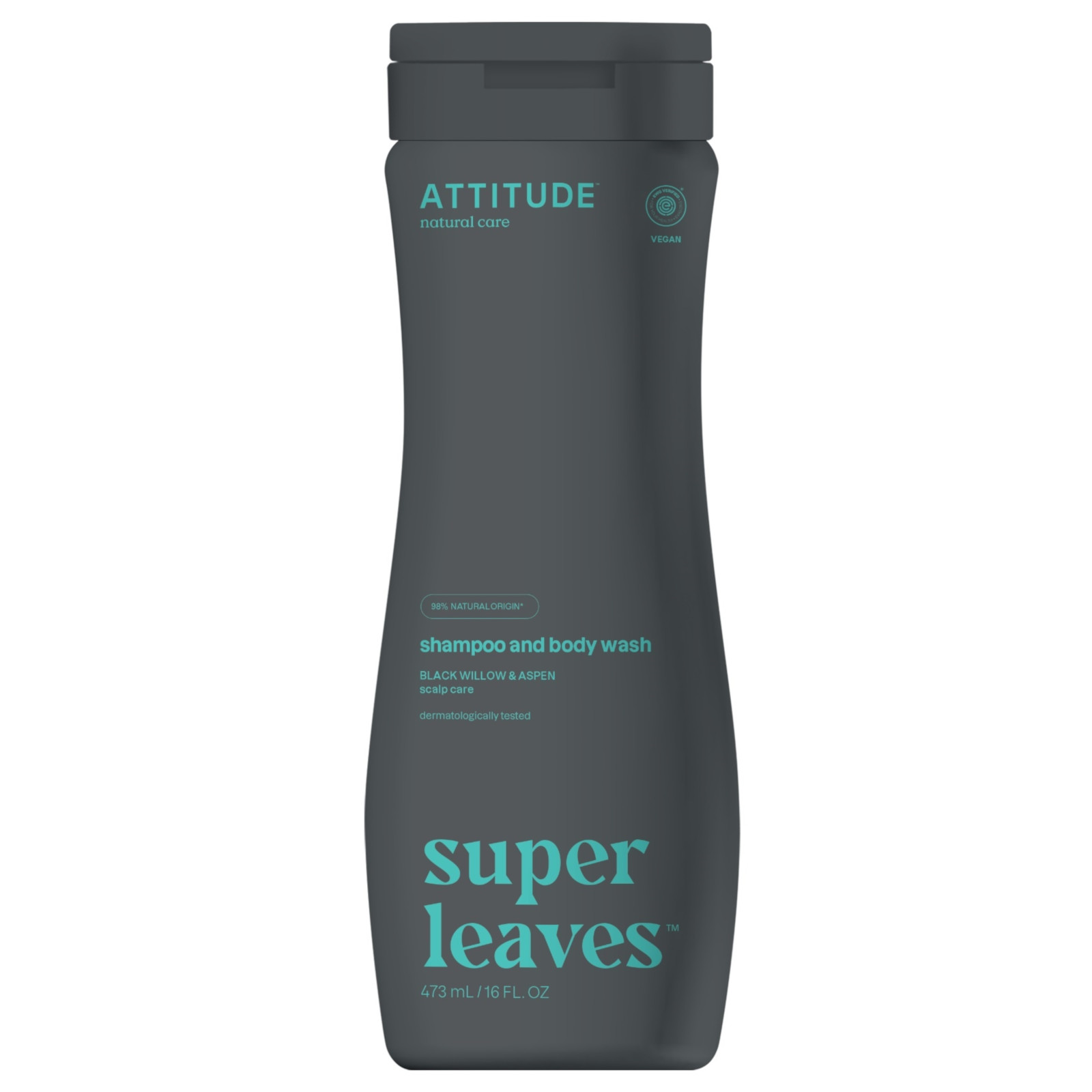 ATTITUDE Superleaves Anti-Schuppen Shampoo & Duschgel Men, 473 ml