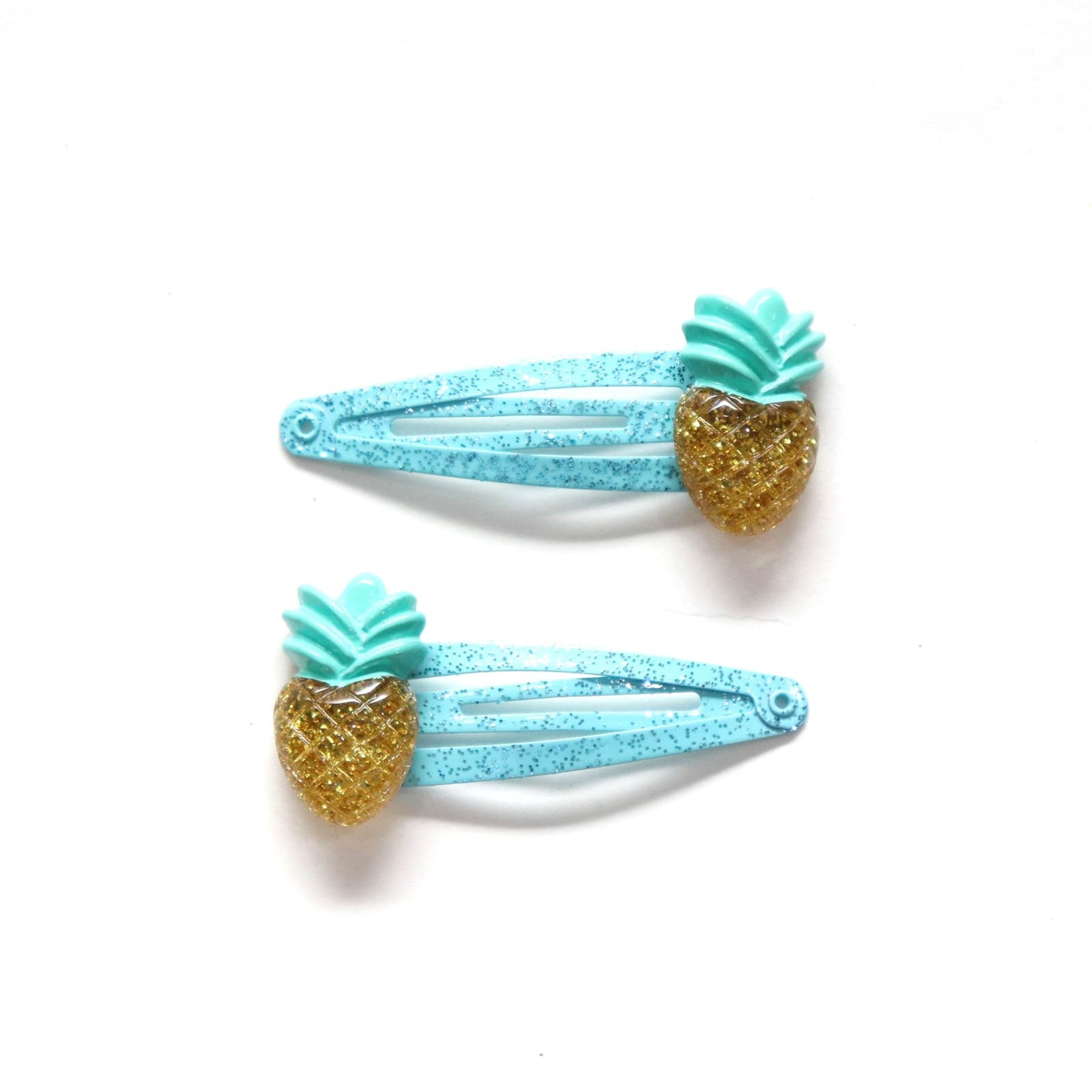 YUKO.B Barrettes cheveux 2 pcs. Ananas bleus